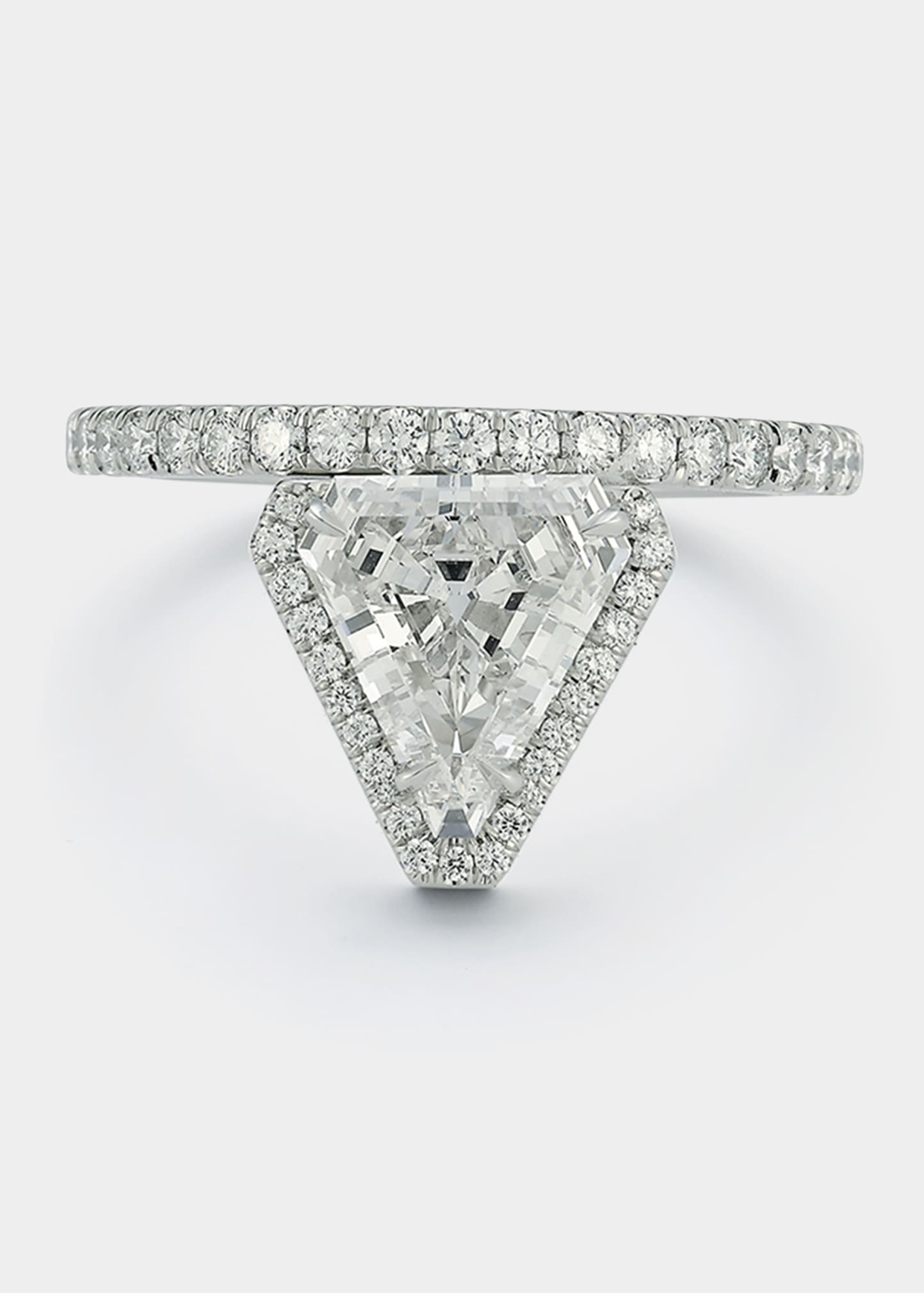 Jemma Wynne Platinum Prive Lux Diamond Shield Ring In White