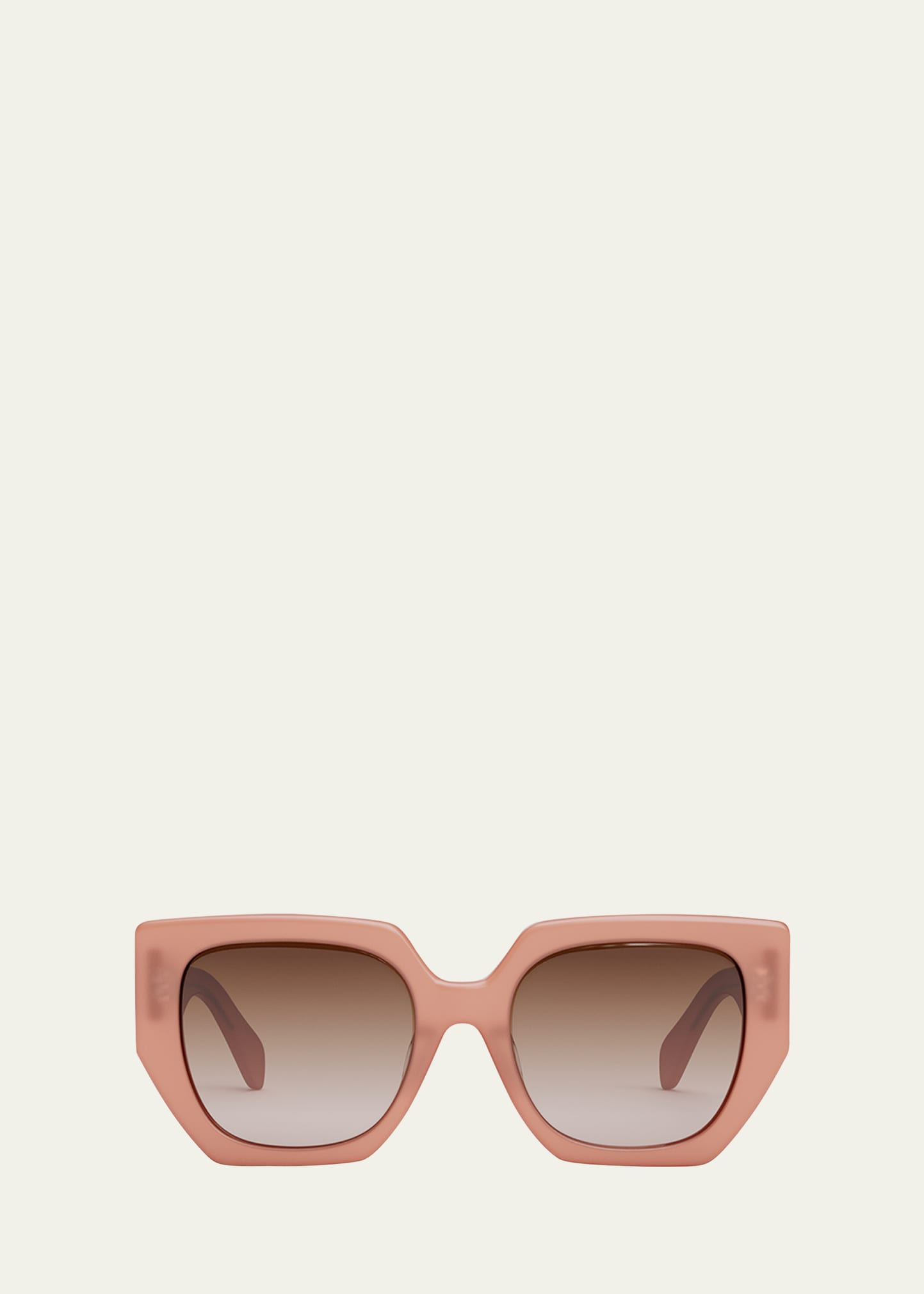Shop Celine Triomphe Logo Acetate Butterfly Sunglasses In Pink Other Gradie