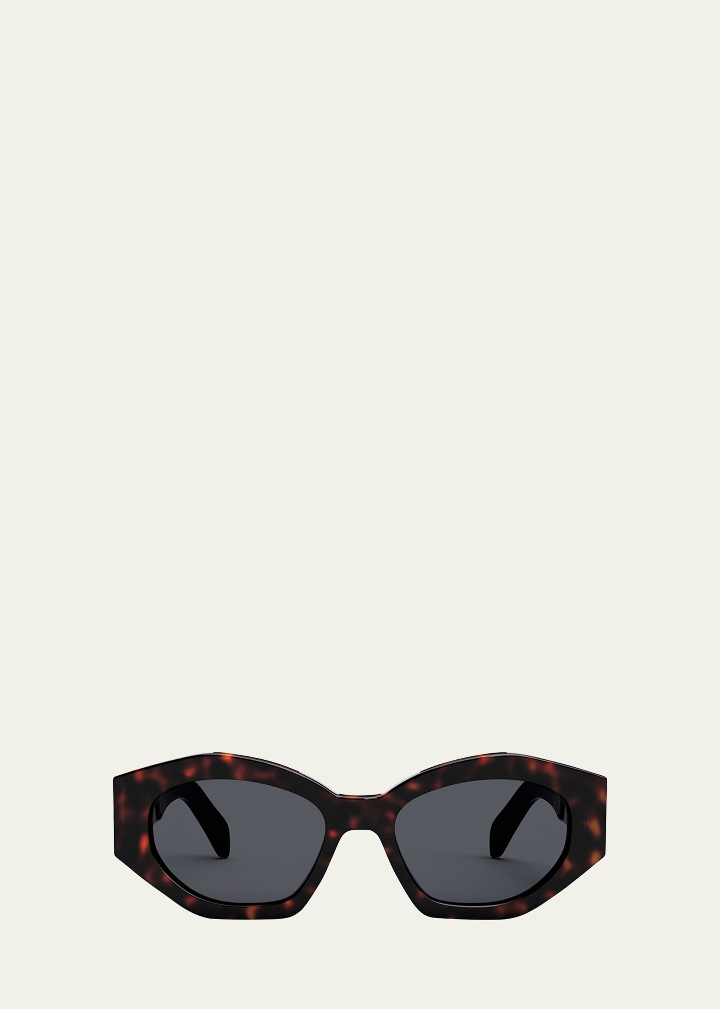 Celine Triomphe 54mm Cat Eye Sunglasses In Dark Havana Smoke