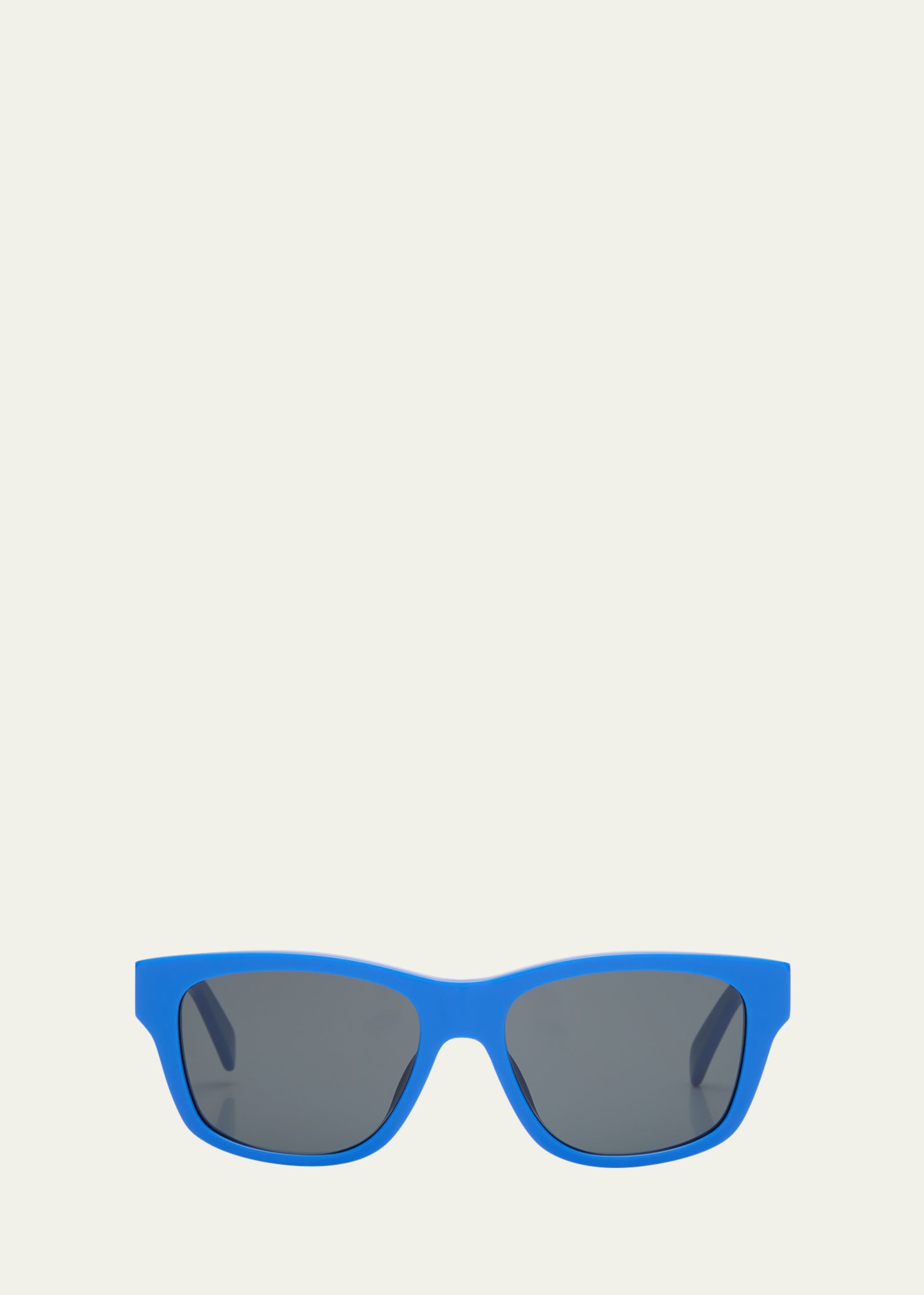 Celine Men's Monochroms Square Acetate Sunglasses In Blue Other Smoke