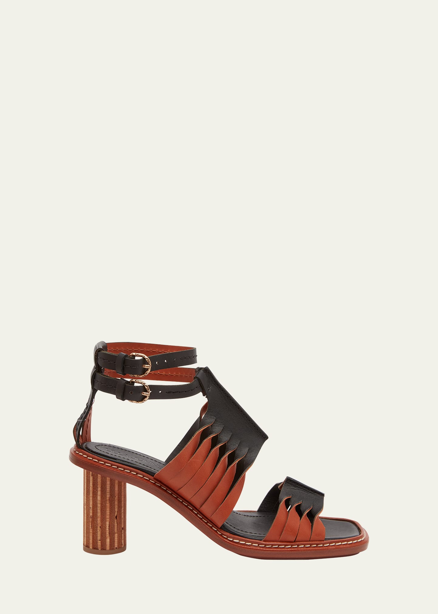 Ulla Johnson Madeira Twisted Leather Sandals In Hazel