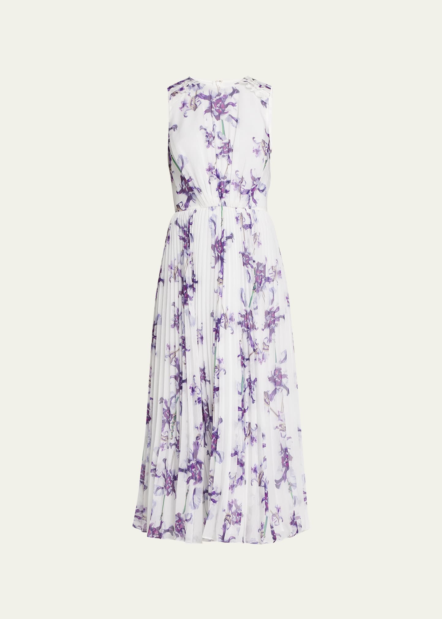 Jason Wu Collection Dahlia Print Pleated Midi Dress