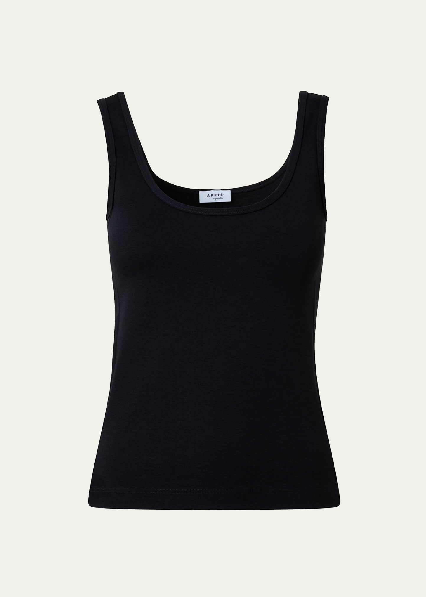 AKRIS PUNTO SIGNATURE JERSEY TANK TOP WITH KEYHOLE BACK