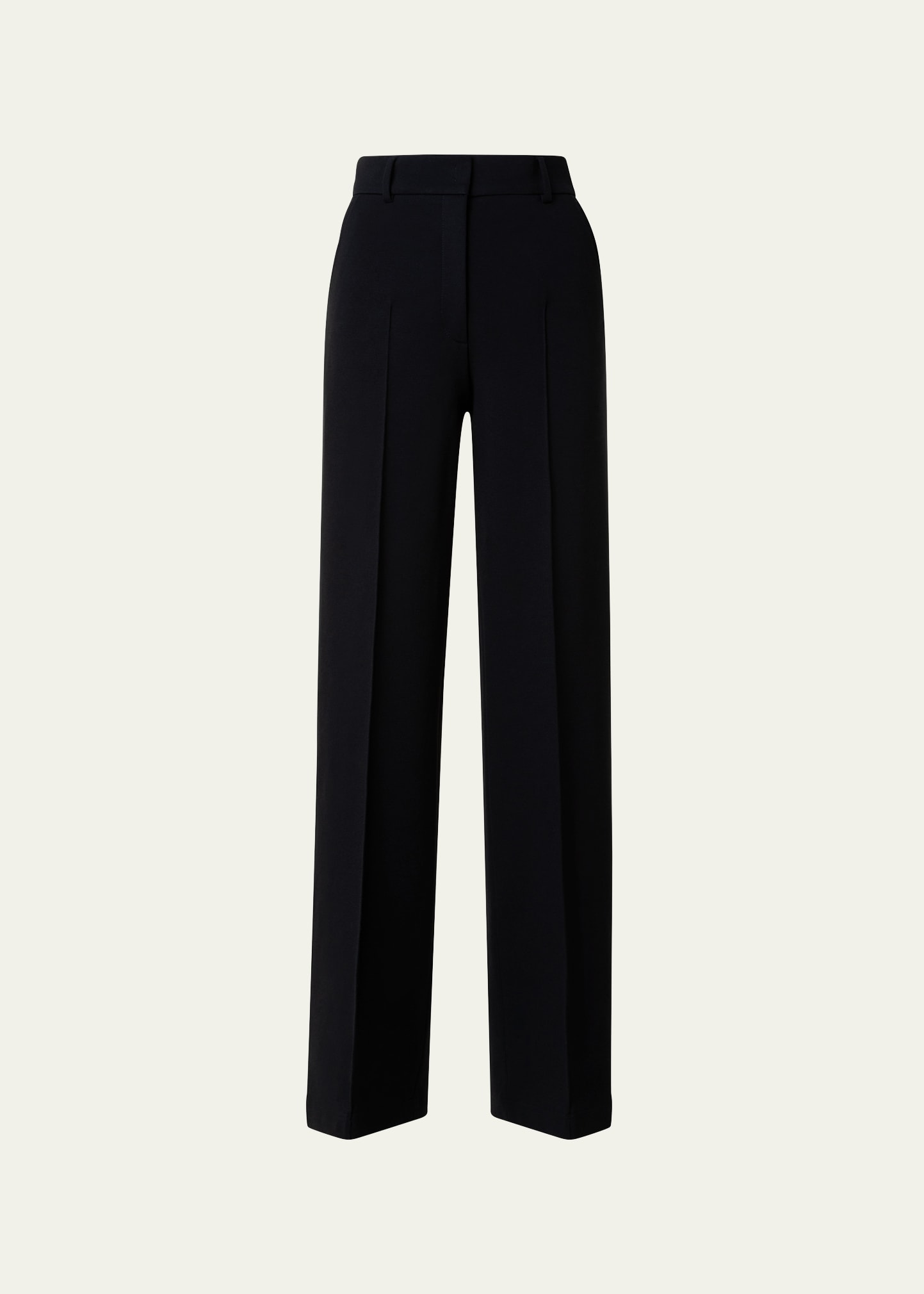 Akris Punto Chiaro Signature Jersey Trouser Pants In Black