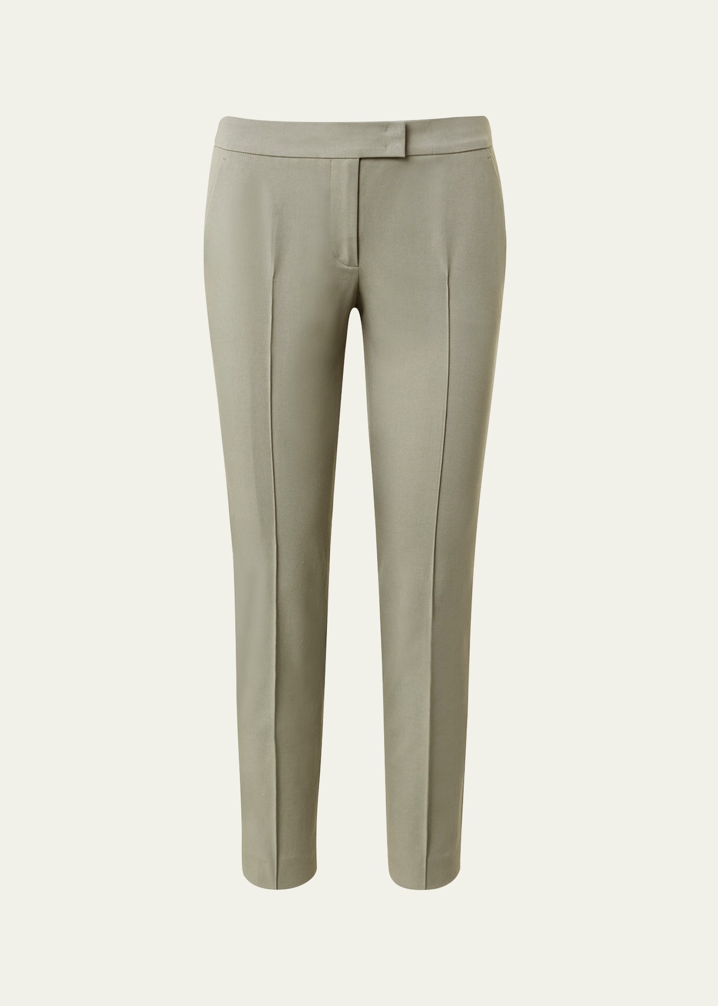 AKRIS PUNTO FRANKIE GABARDINE COTTON CHINO PANTS