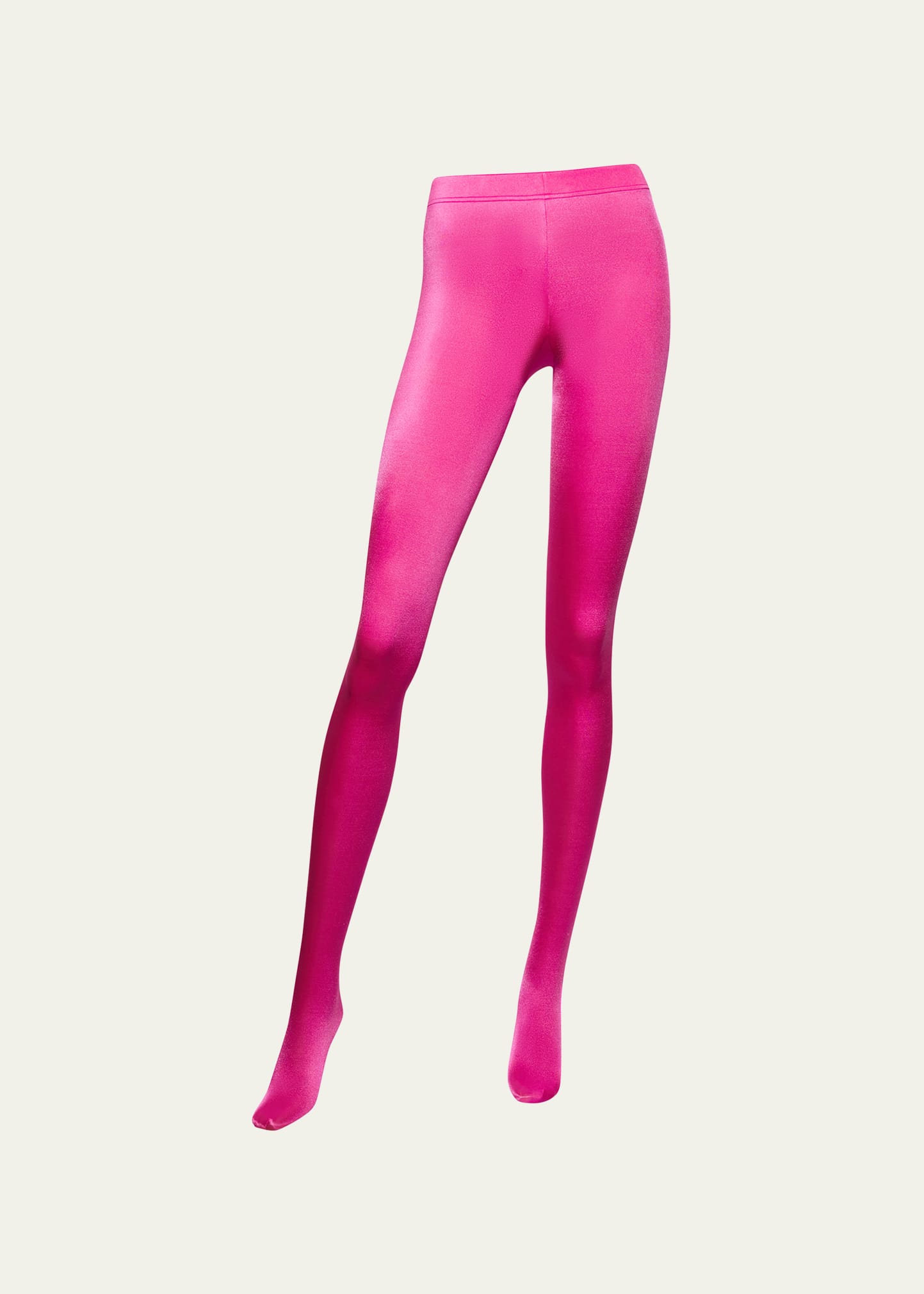 Wolford X Sergio Rossi Satin-effect Tights In Dragon Fruit
