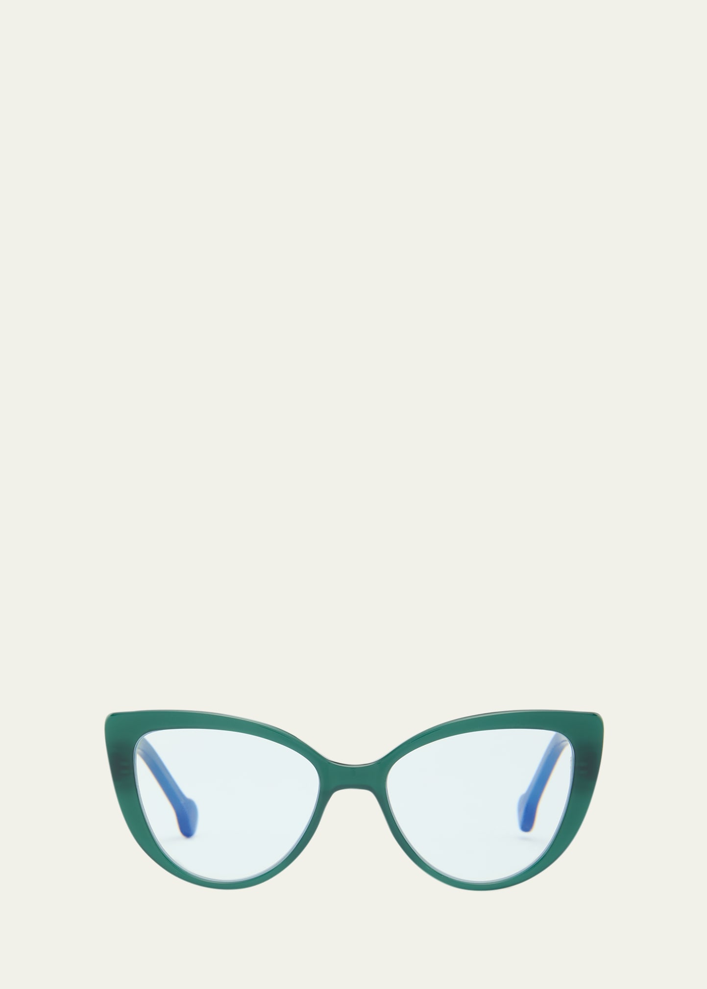 Blue Blocking Acetate Cat-Eye Readers, +0