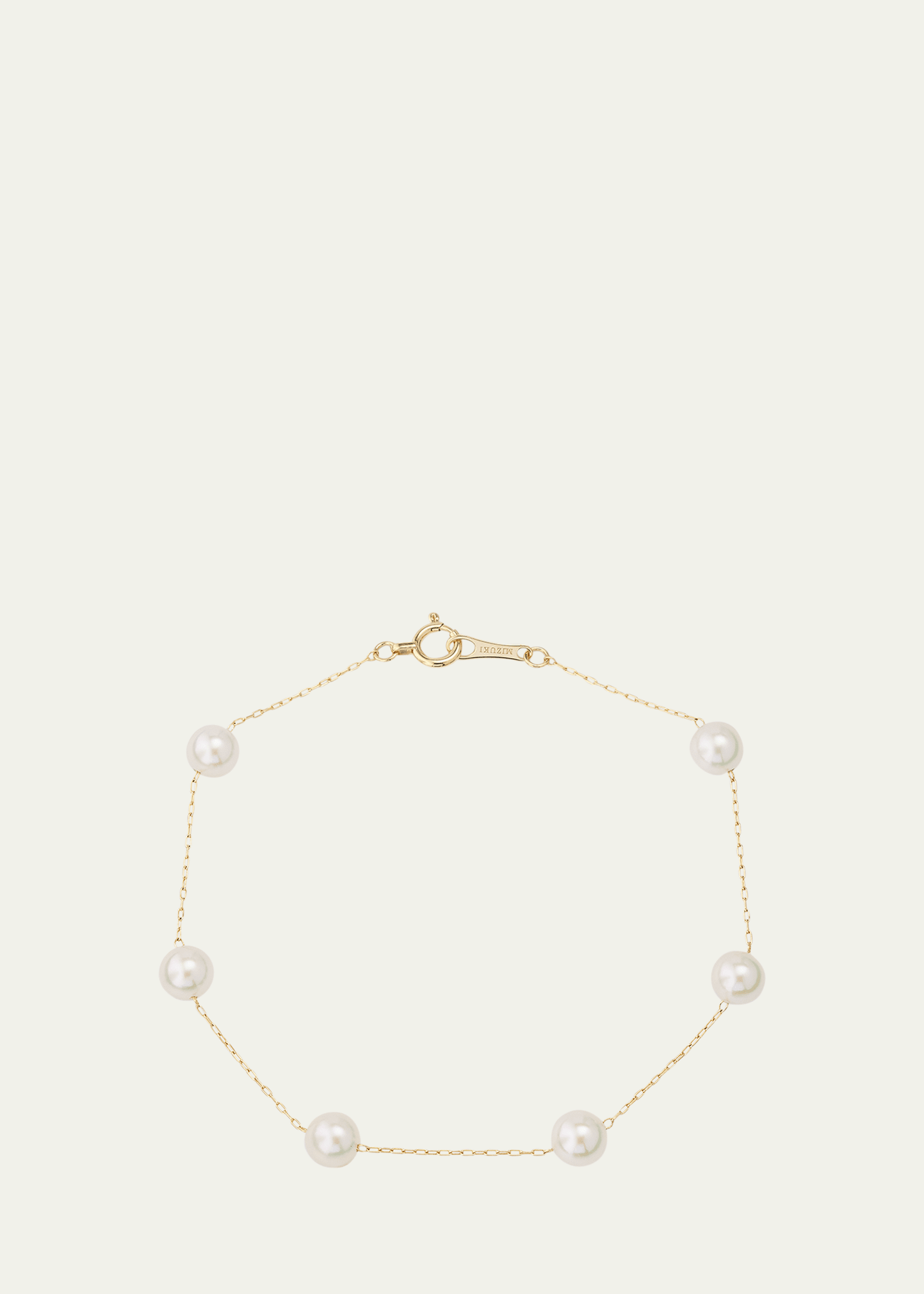 Mizuki 14k Gold Multi-pearl Chain Bracelet In Yg