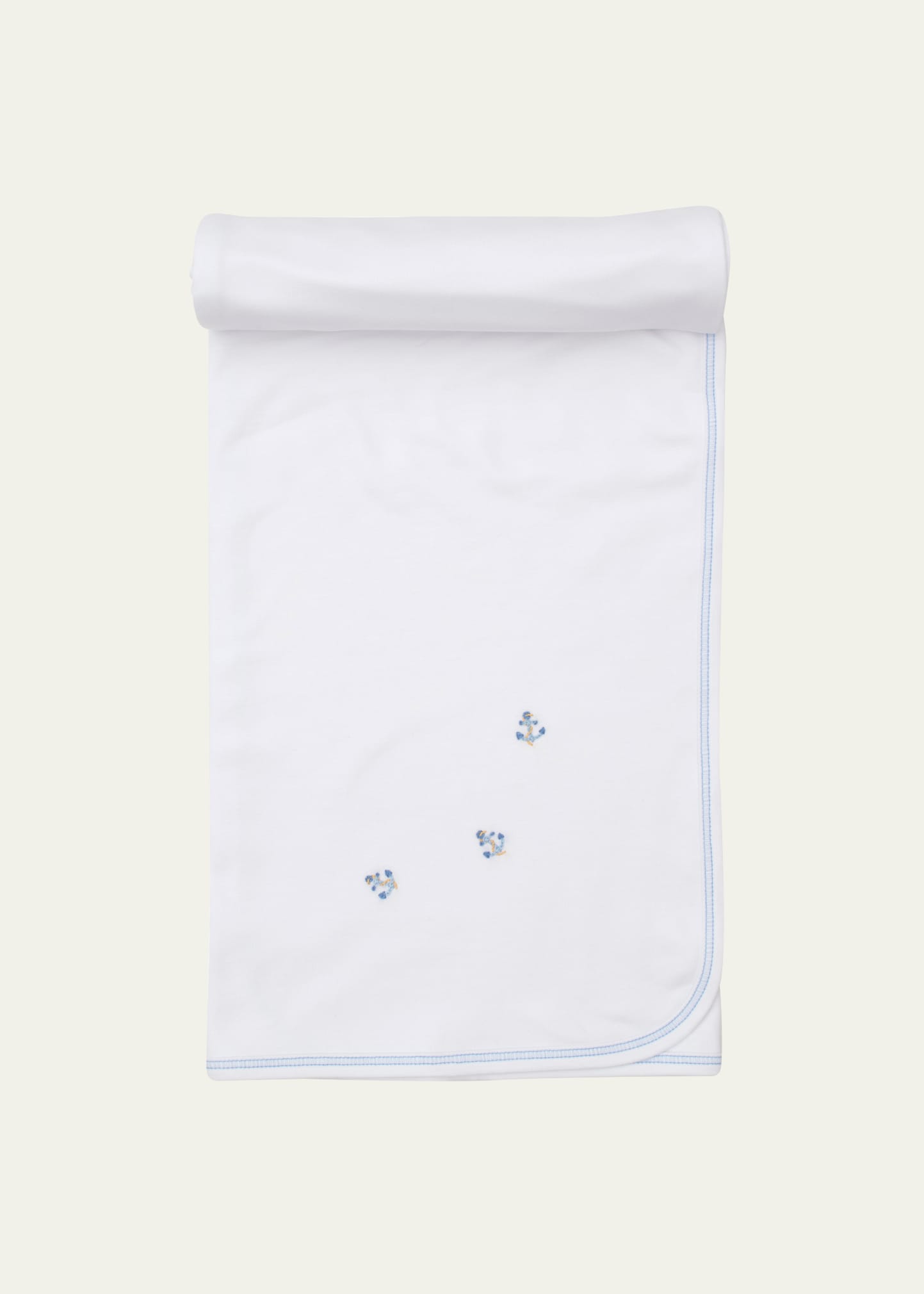 Kissy Kissy Embroidered Anchor Baby Blanket