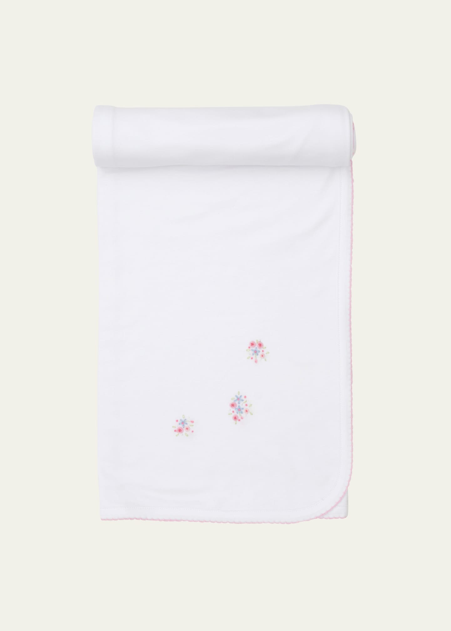 Kissy Kissy Kid's Floral Embroidered Prima Cotton Blanket