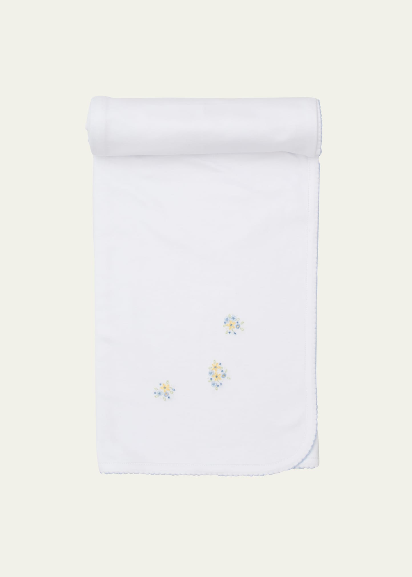 Kissy Kissy Kid's Floral Embroidered Prima Cotton Blanket