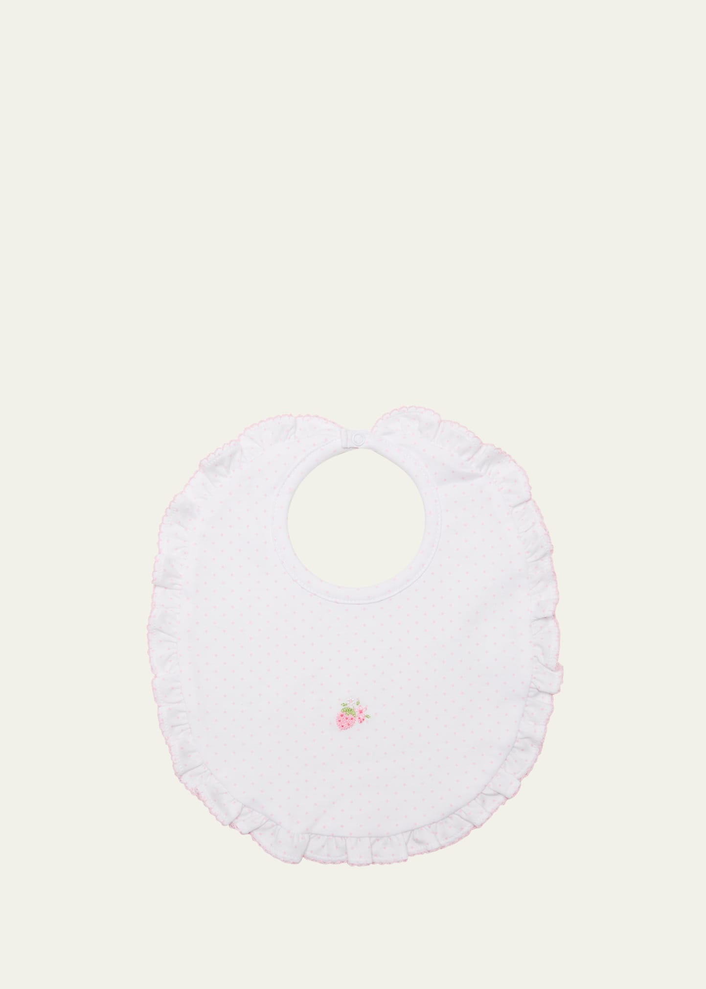 Kissy Kissy Girl's Strawberries On Top Embroidered Baby Bib