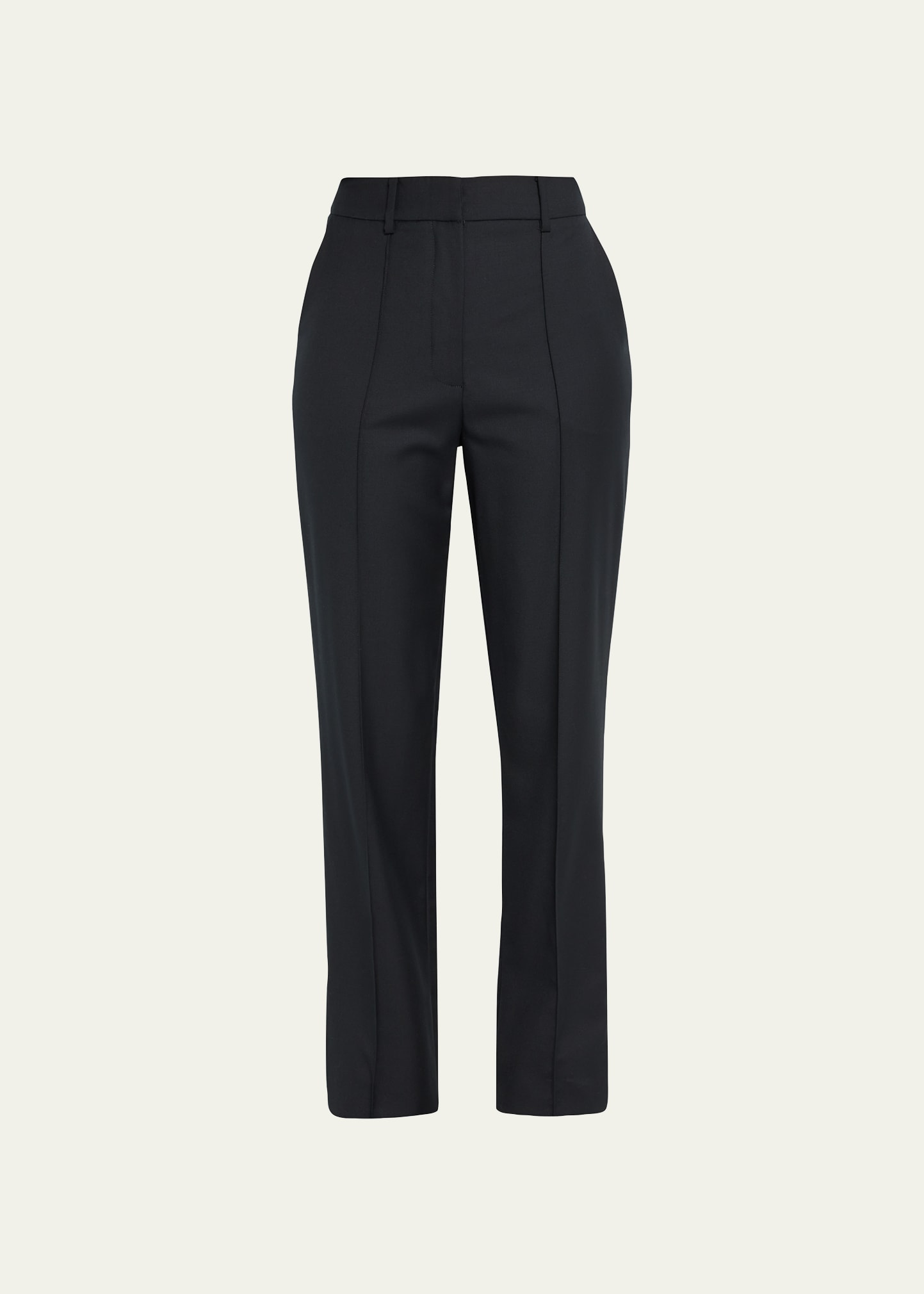 Anna Quan Ravi Tailored Pintuck Pants In Black