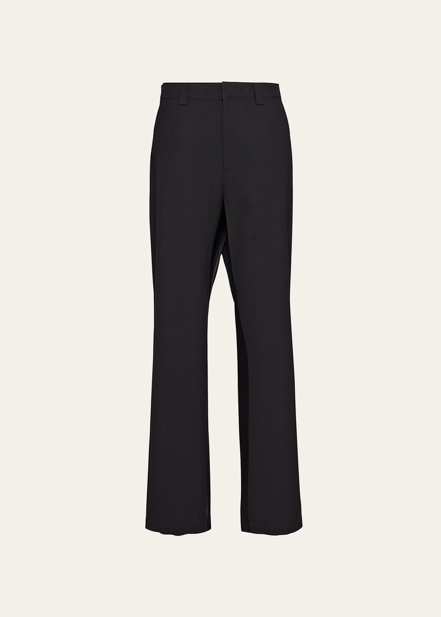 Prada Wool Gabardine Pants In Nero