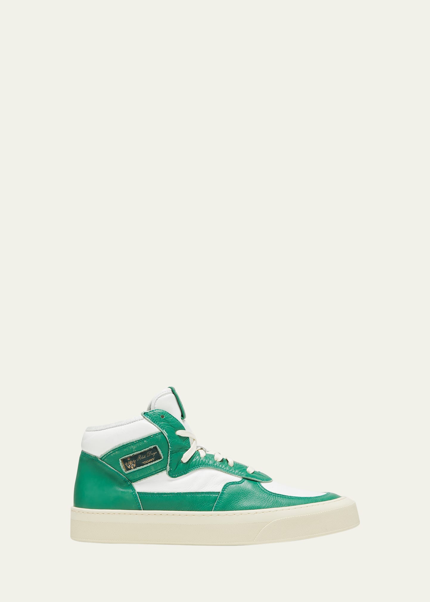 Rhude Cabriolets High-top Sneakers In Green/white