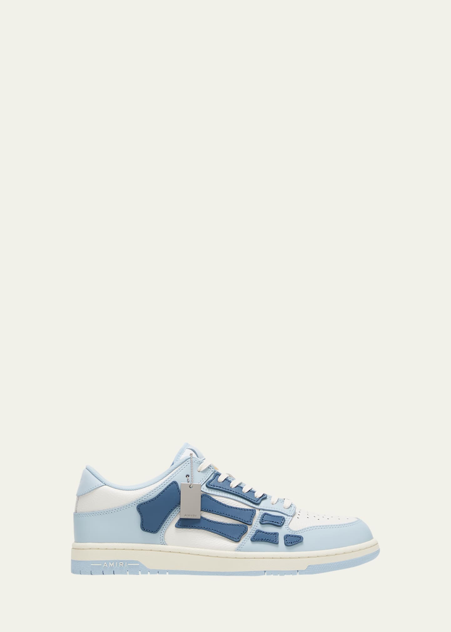 Amiri Skel Top Low-top Leather Sneakers In Baby Blue