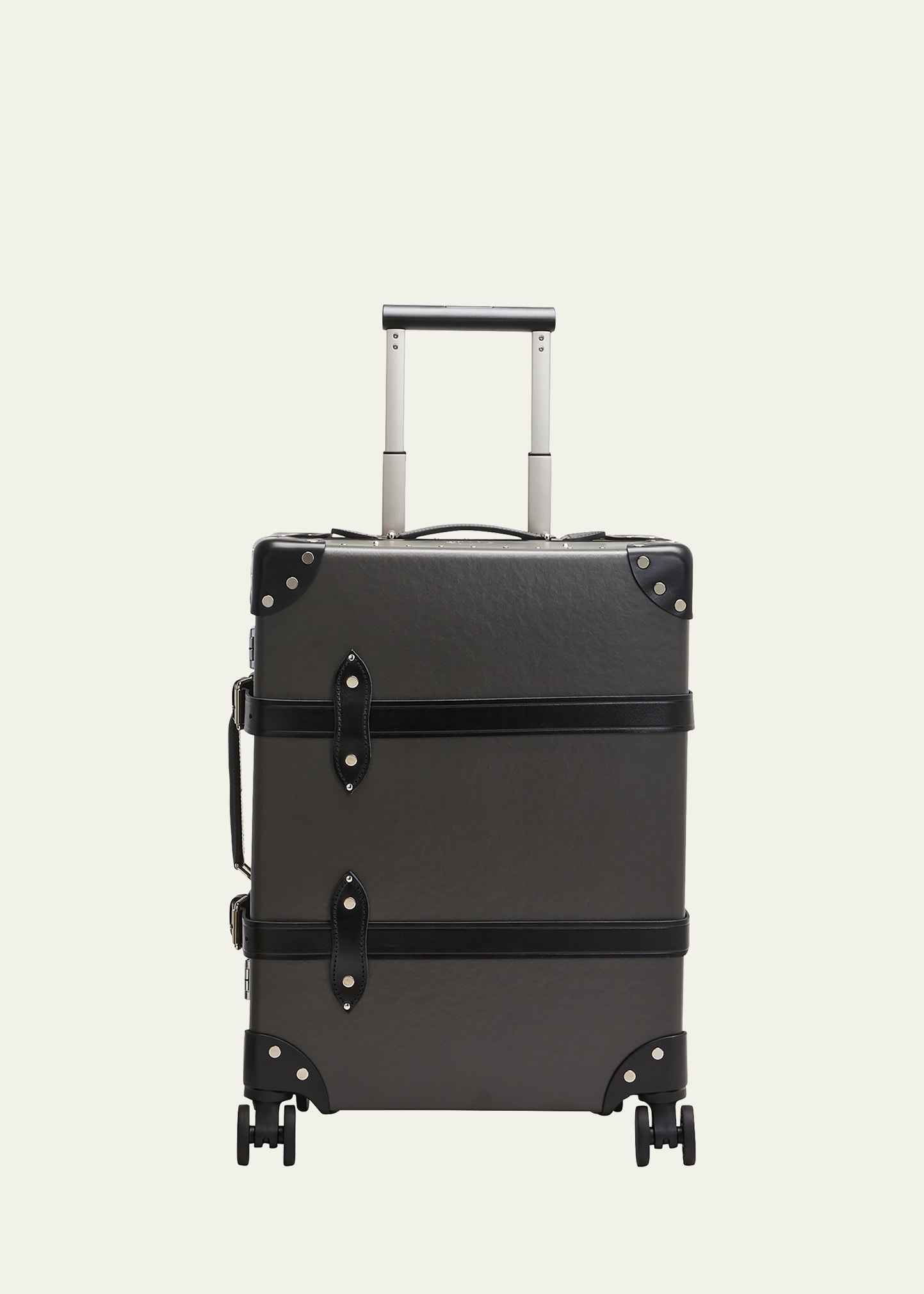 Globe Trotter Suitcase Centenary Carry-on Luggage In Grey Black