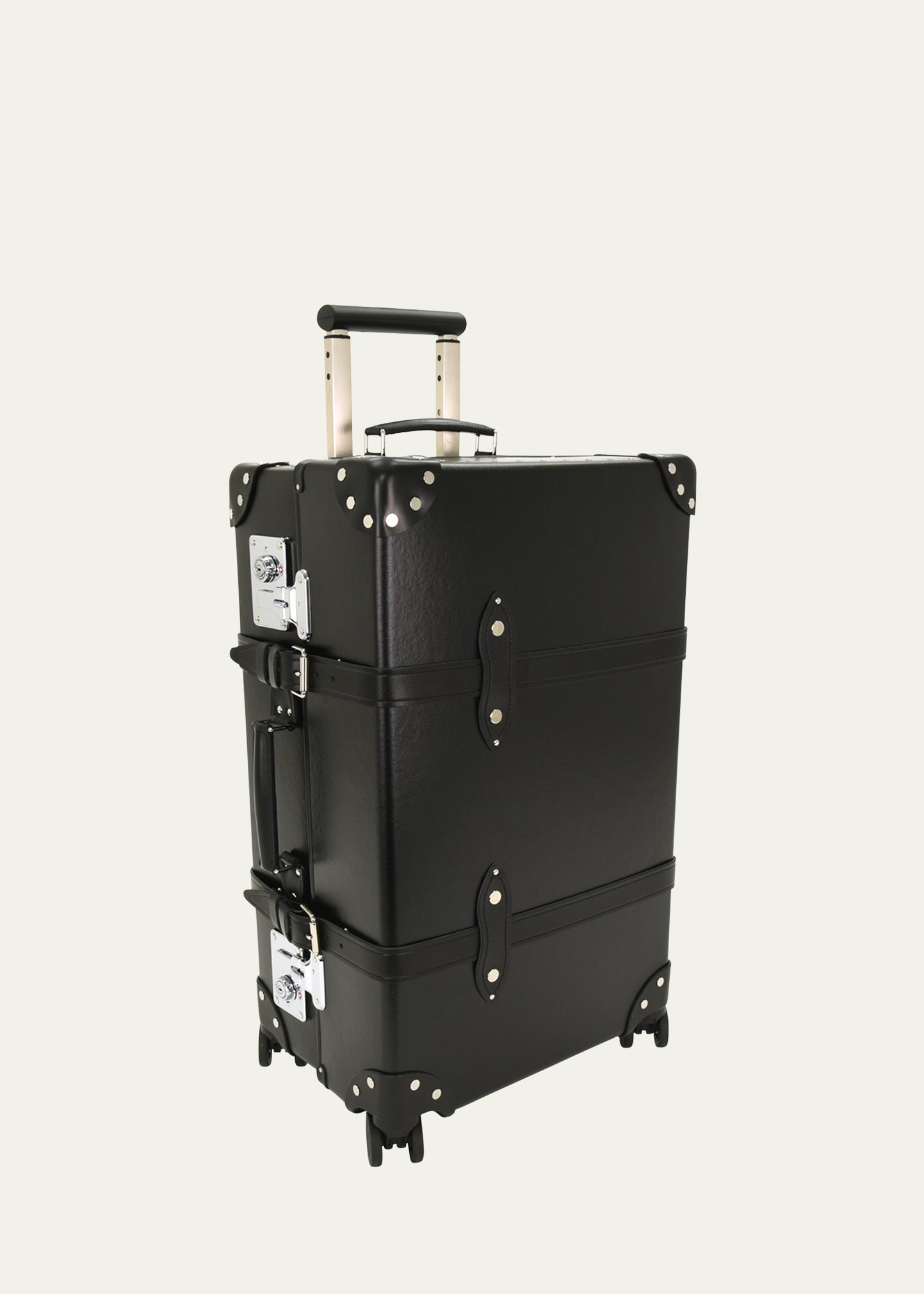 Globe Trotter Suitcase Centenary Medium Check-in Luggage In Black Black