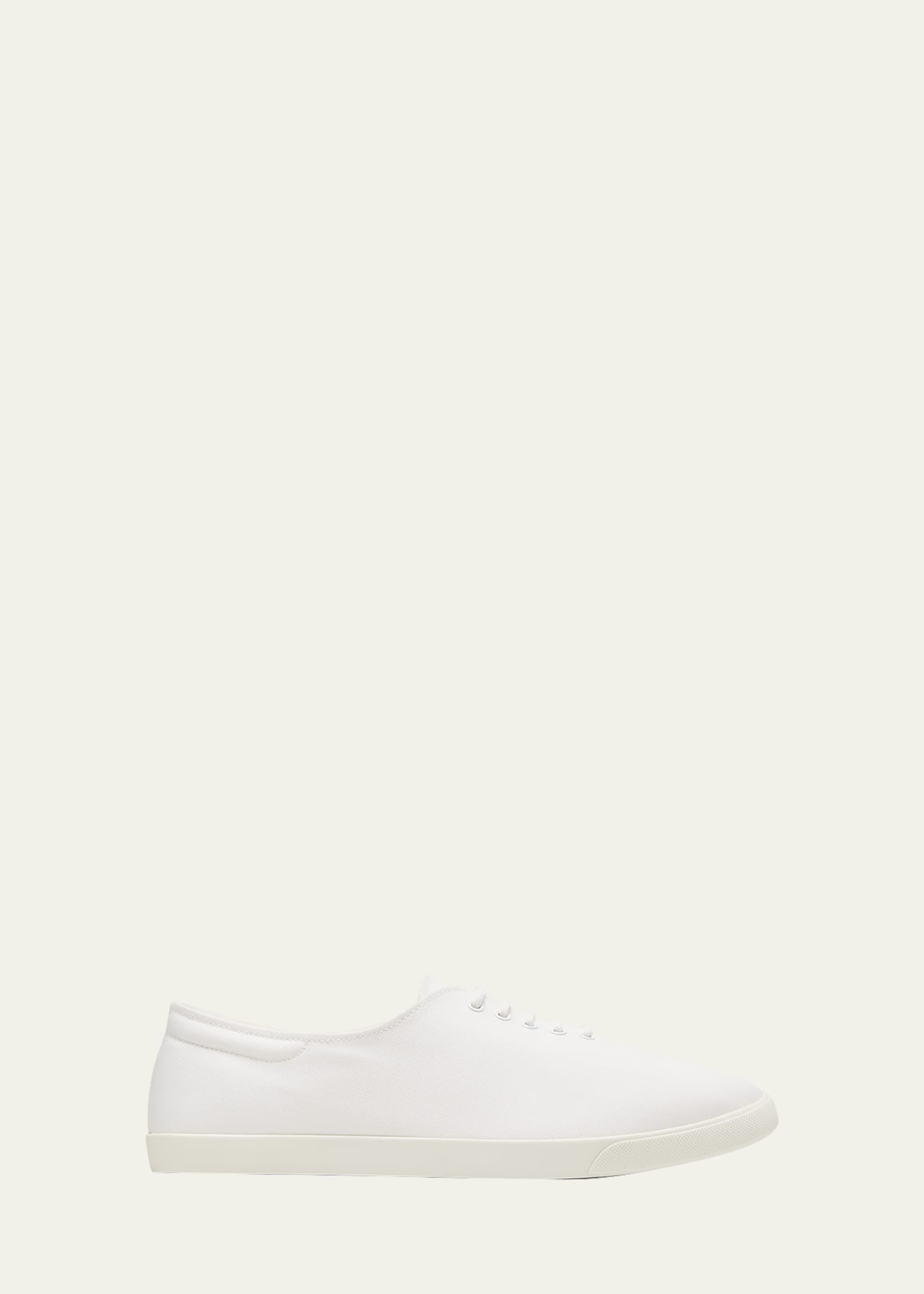 Shop The Row Sam Canvas Low-top Sneakers In Whitewhite