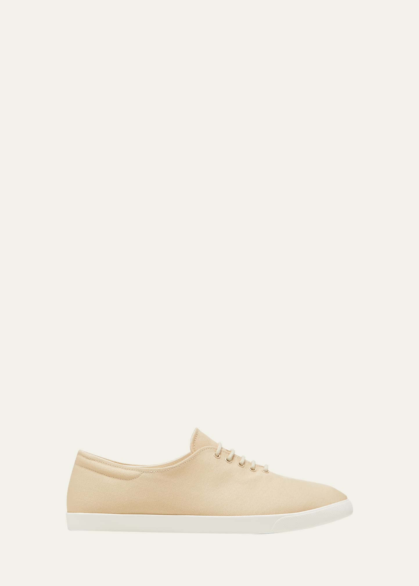 Shop The Row Sam Canvas Low-top Sneakers In Natural/white