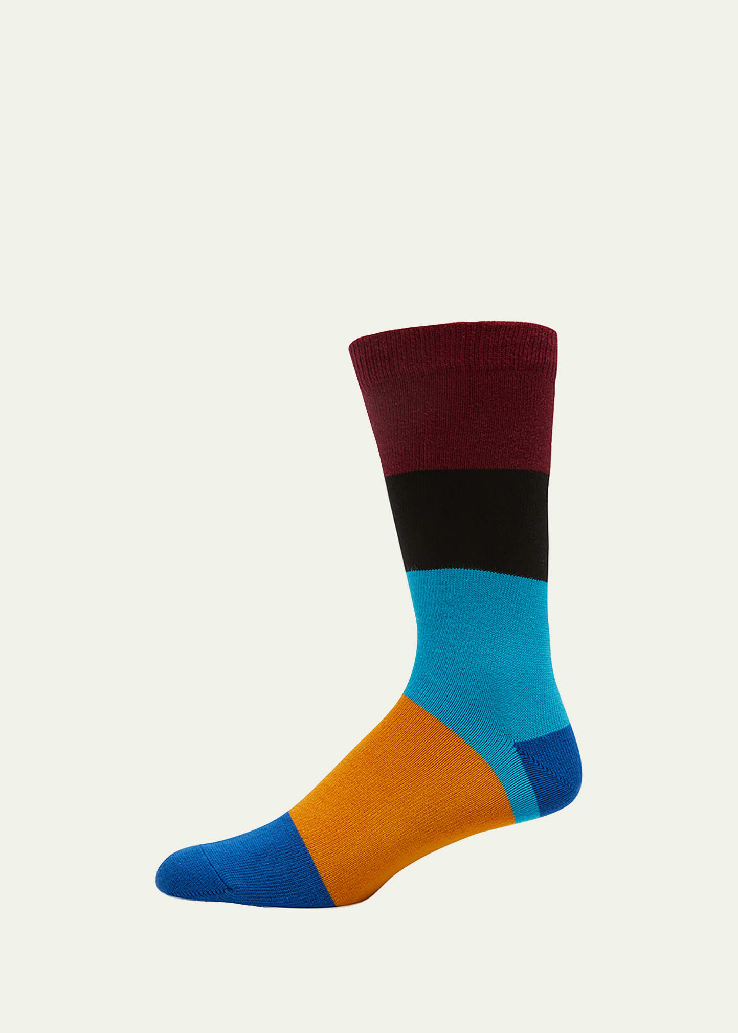 Paul Smith Men's Color Block Crew Socks In 28