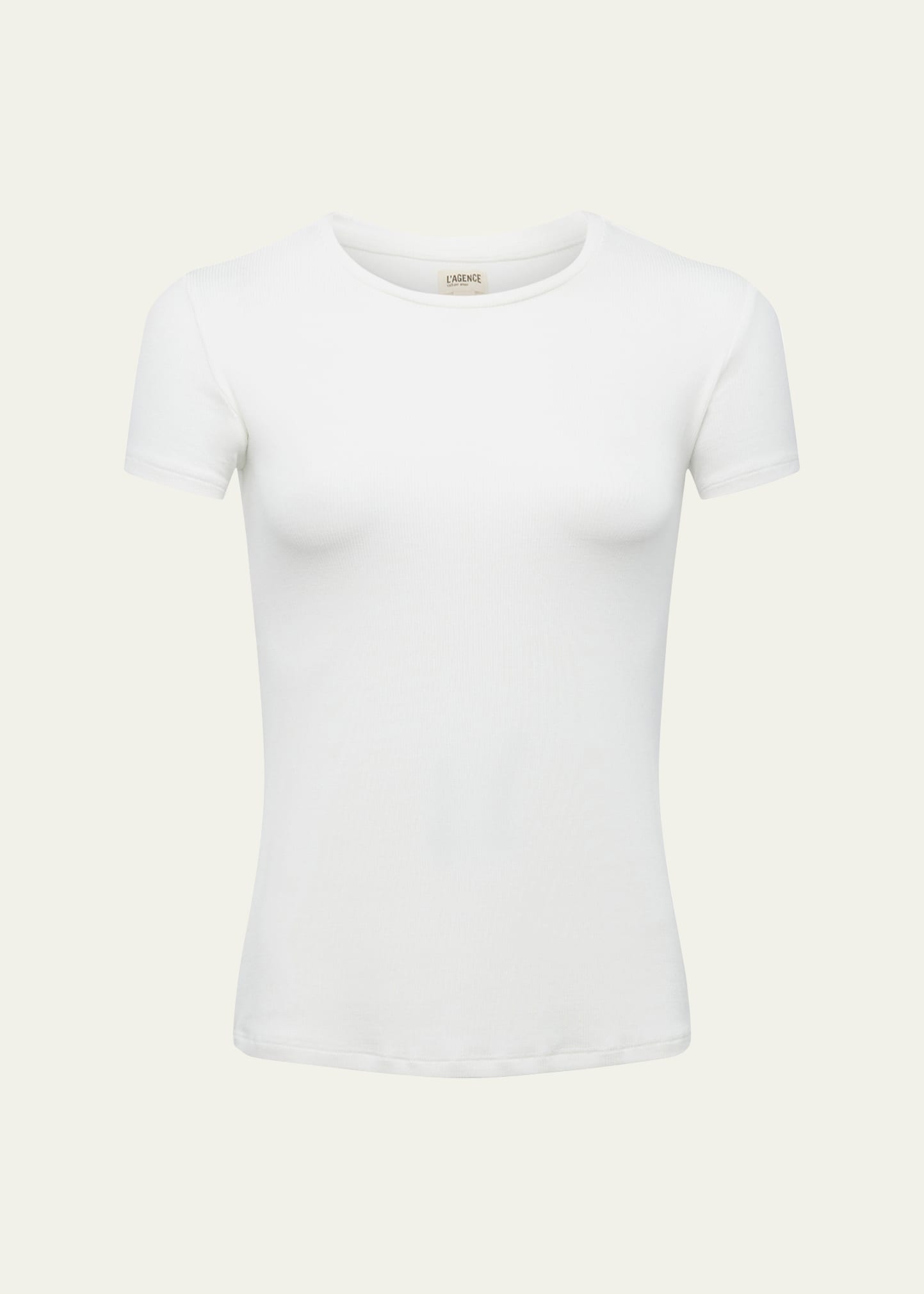 L Agence Ressi Crew Neck Tee In Black