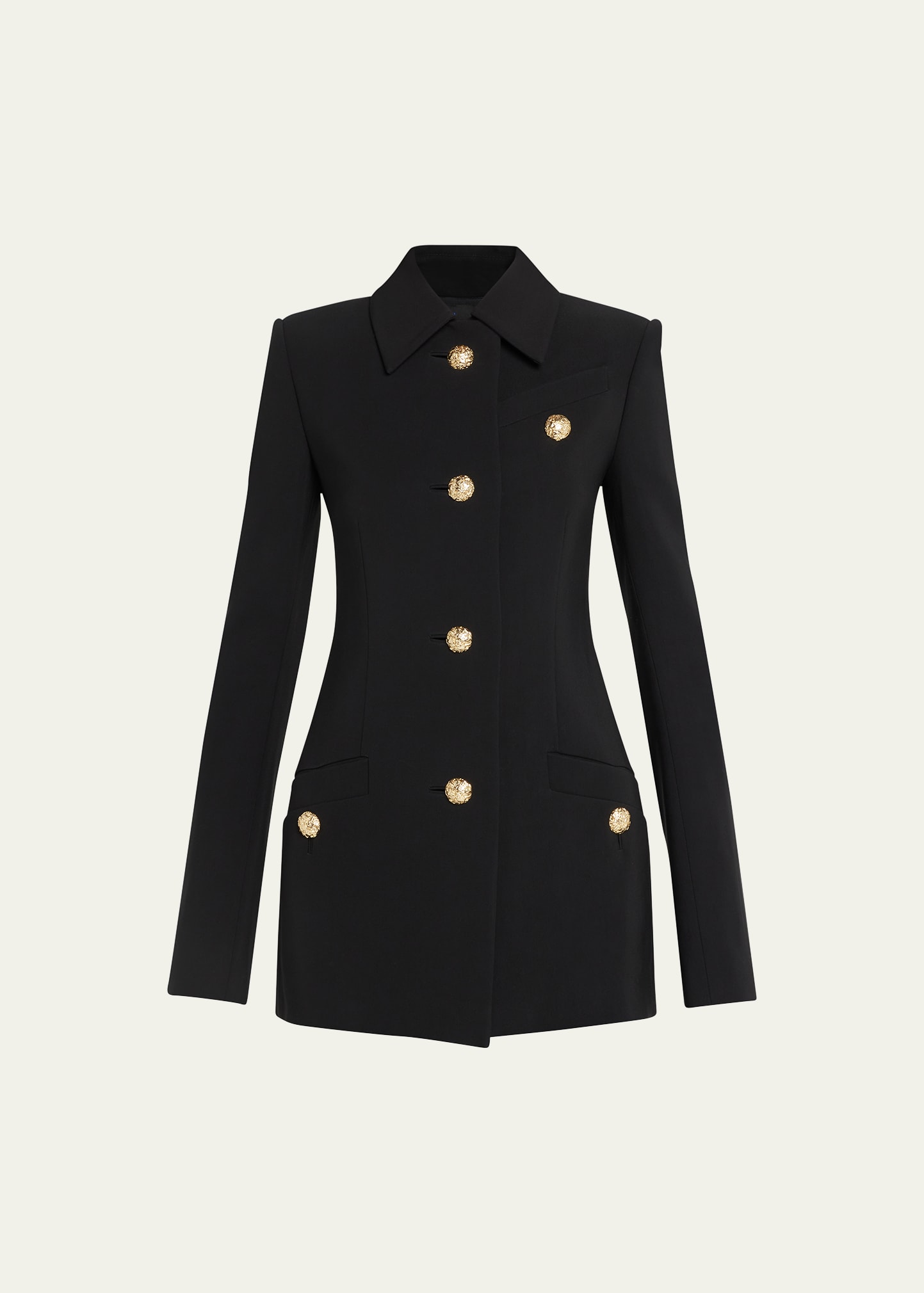 Proenza Schouler Buttoned Single-breasted Blazer In Black