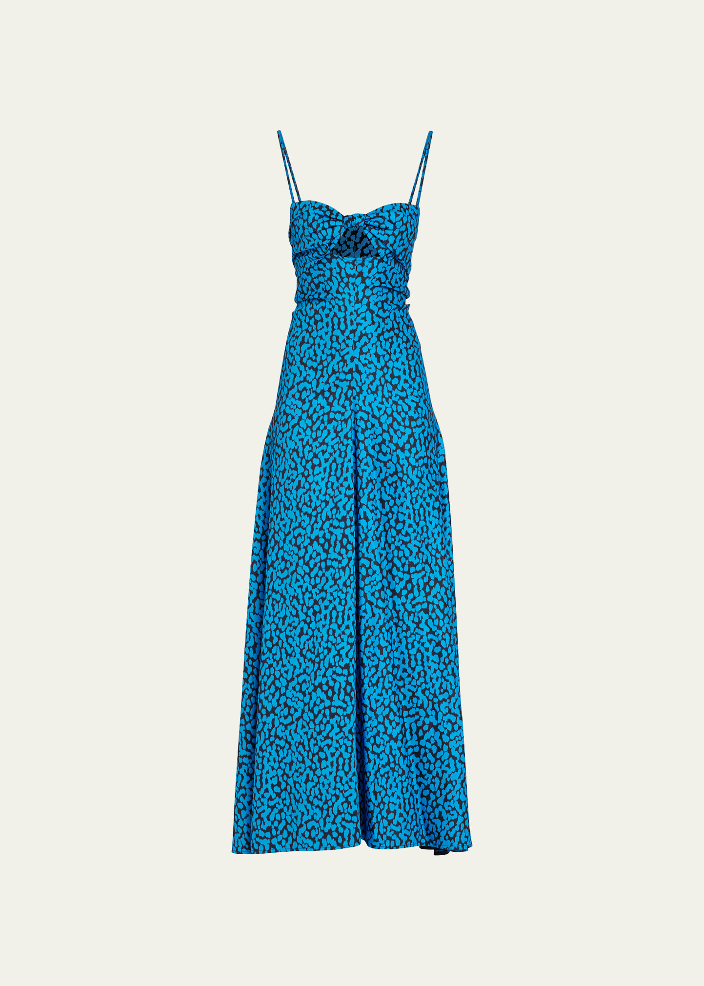 Proenza Schouler Printed Leopard Maxi Dress with Keyhole Front
