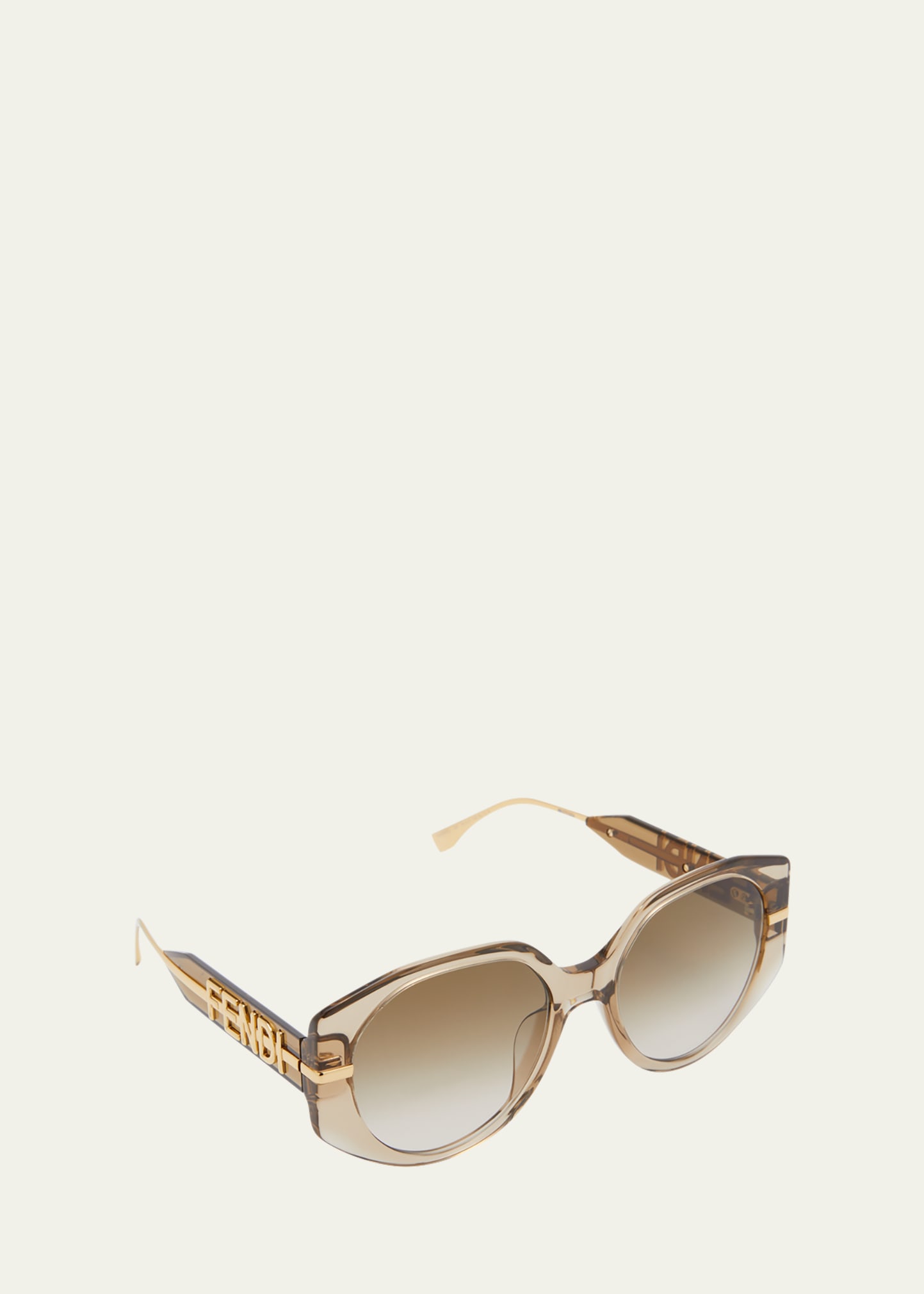 Brown Fendigraphy D-frame acetate sunglasses, Fendi