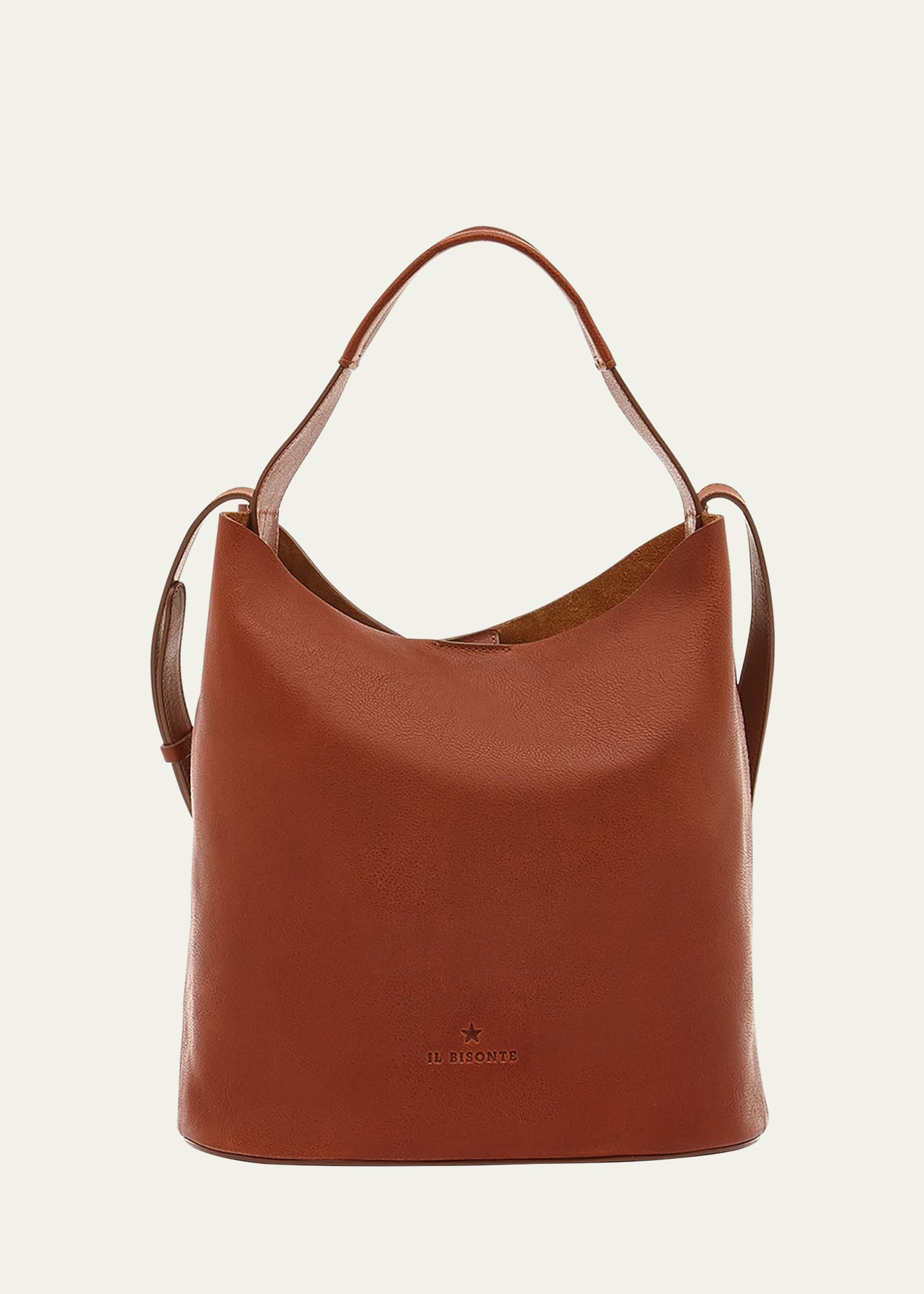 IL BISONTE LE LAUDI LEATHER BUCKET BAG