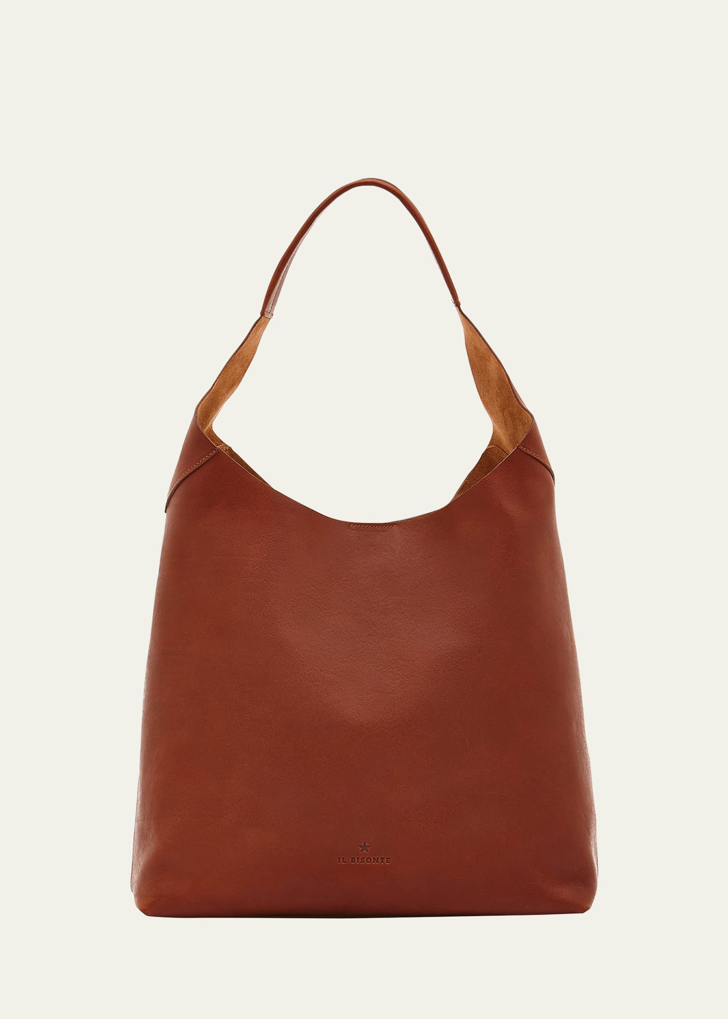 Shop Il Bisonte Le Laudi Leather Shoulder Bag In Cognac