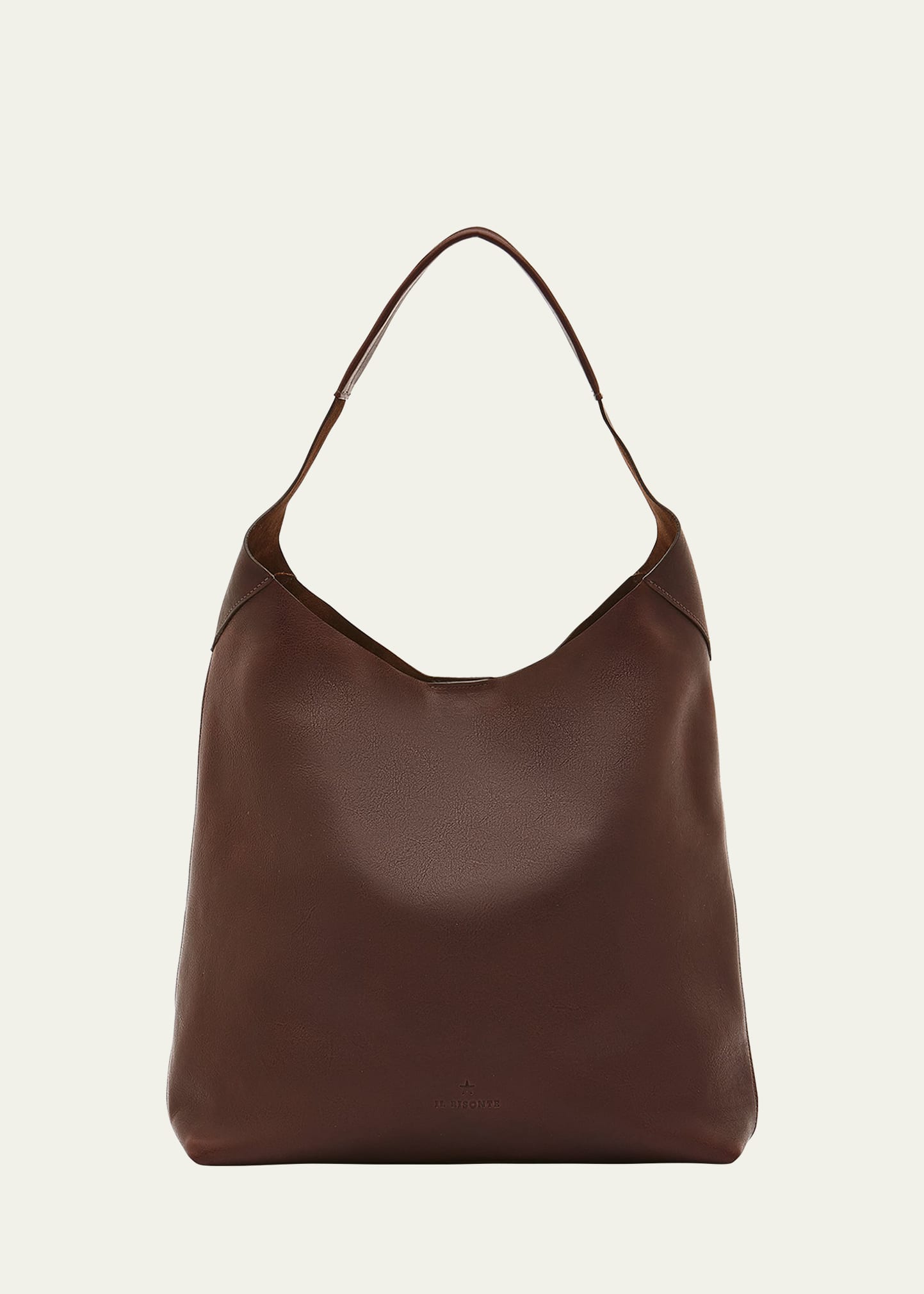 Shop Il Bisonte Le Laudi Leather Shoulder Bag In Caffe