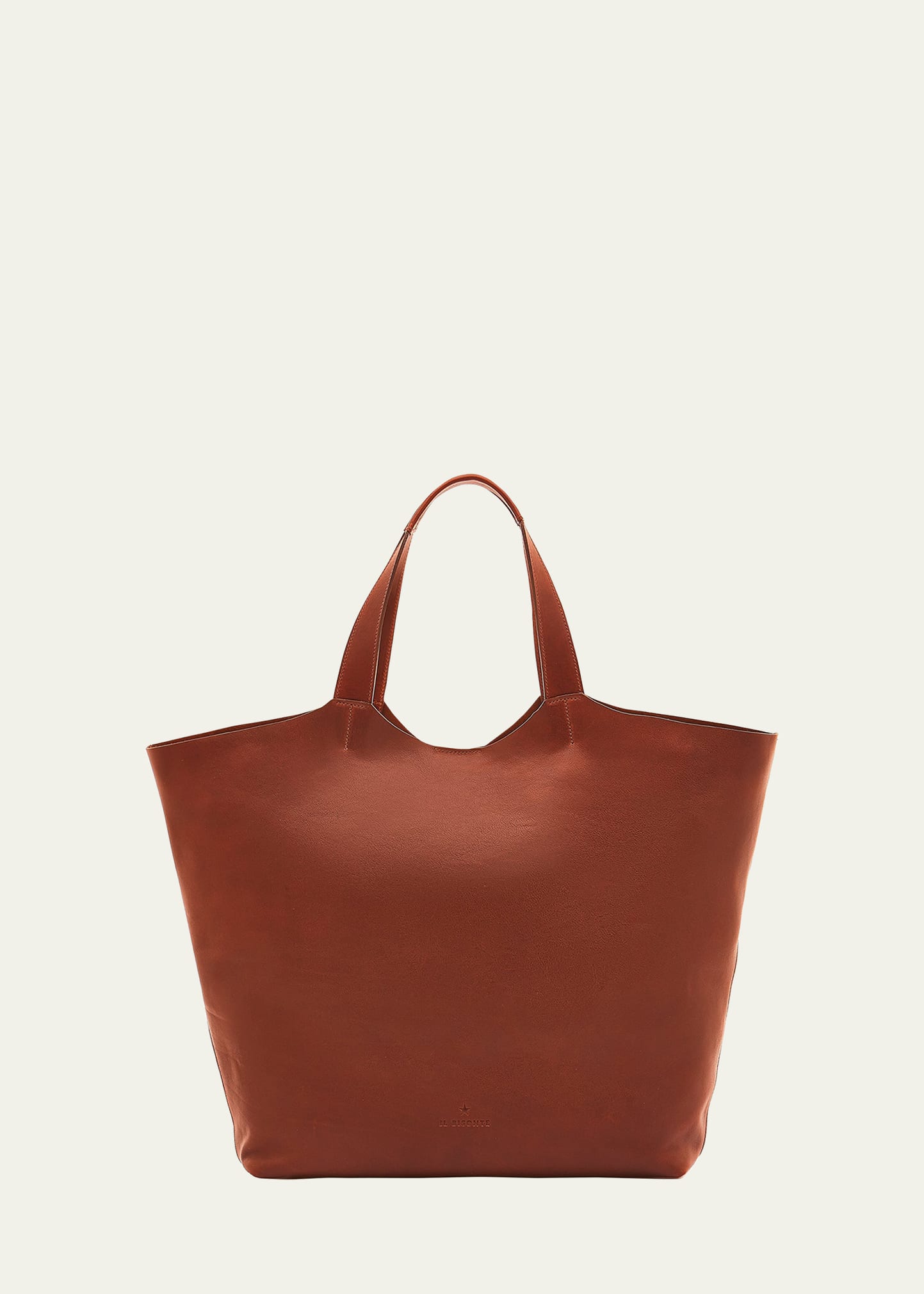 Shop Il Bisonte Le Laudi Leather Tote Bag In Cognac