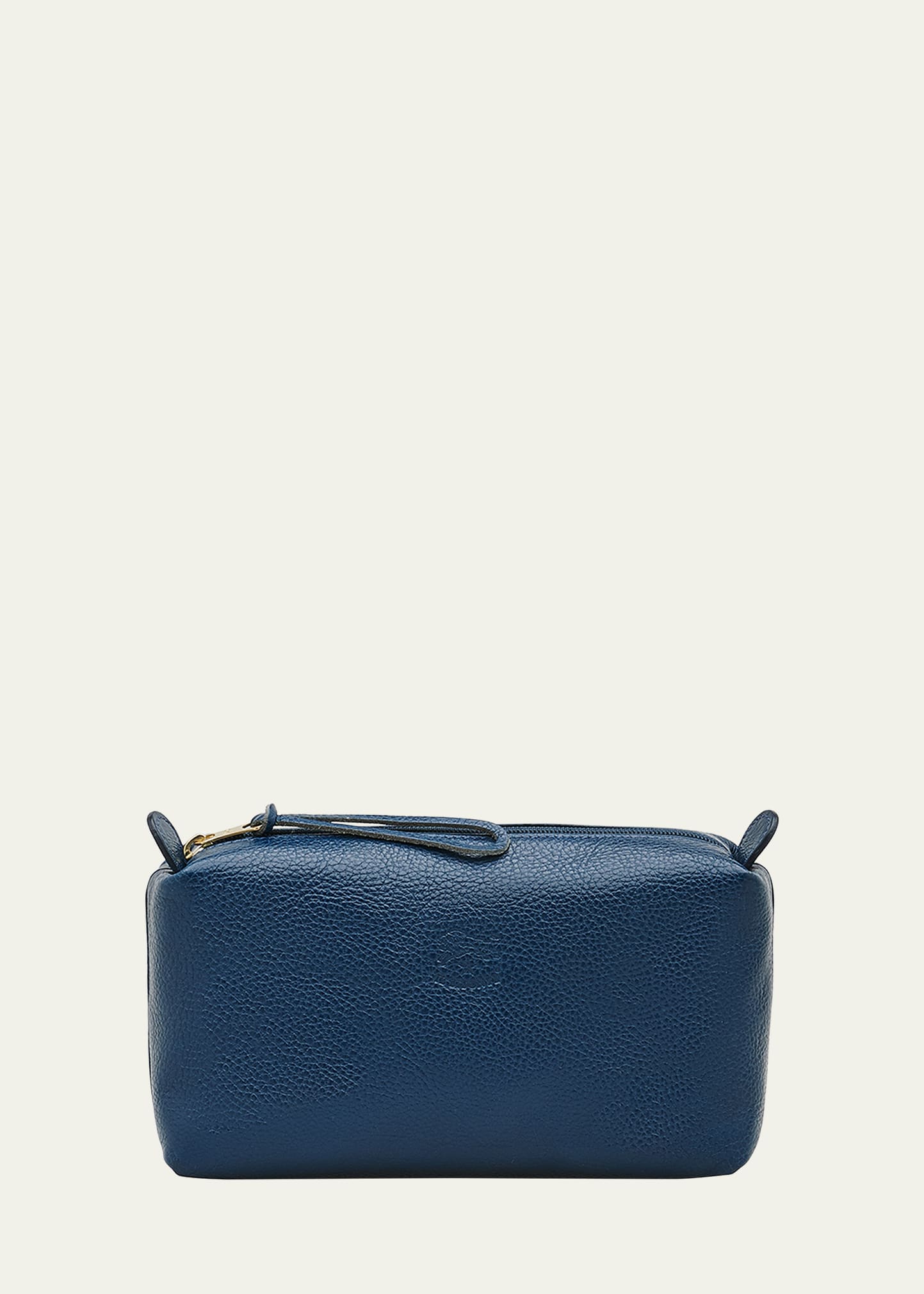 Shop Il Bisonte Classic Zip Leather Clutch Bag In Blue