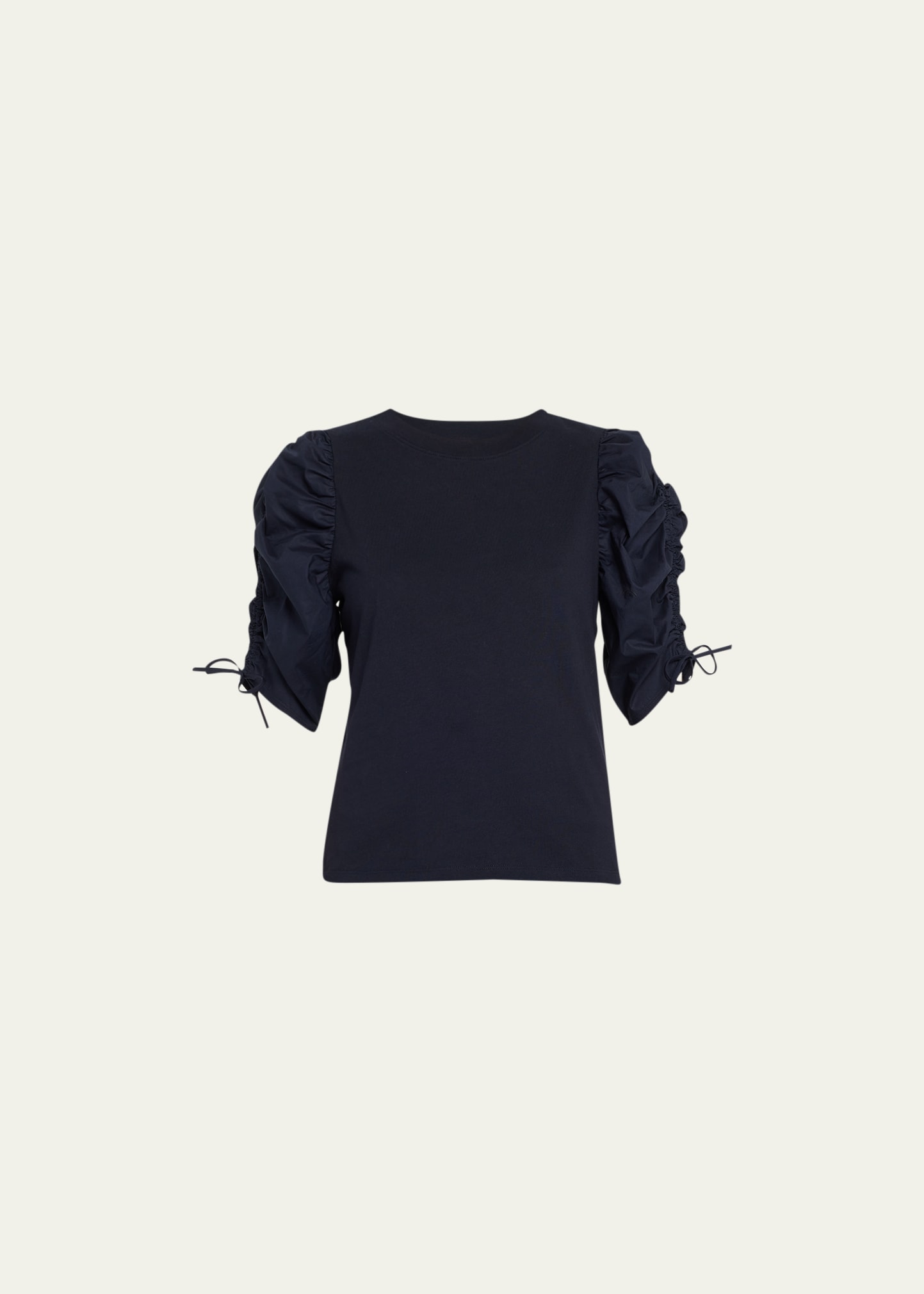 FRAME RUCHED-SLEEVE TEE