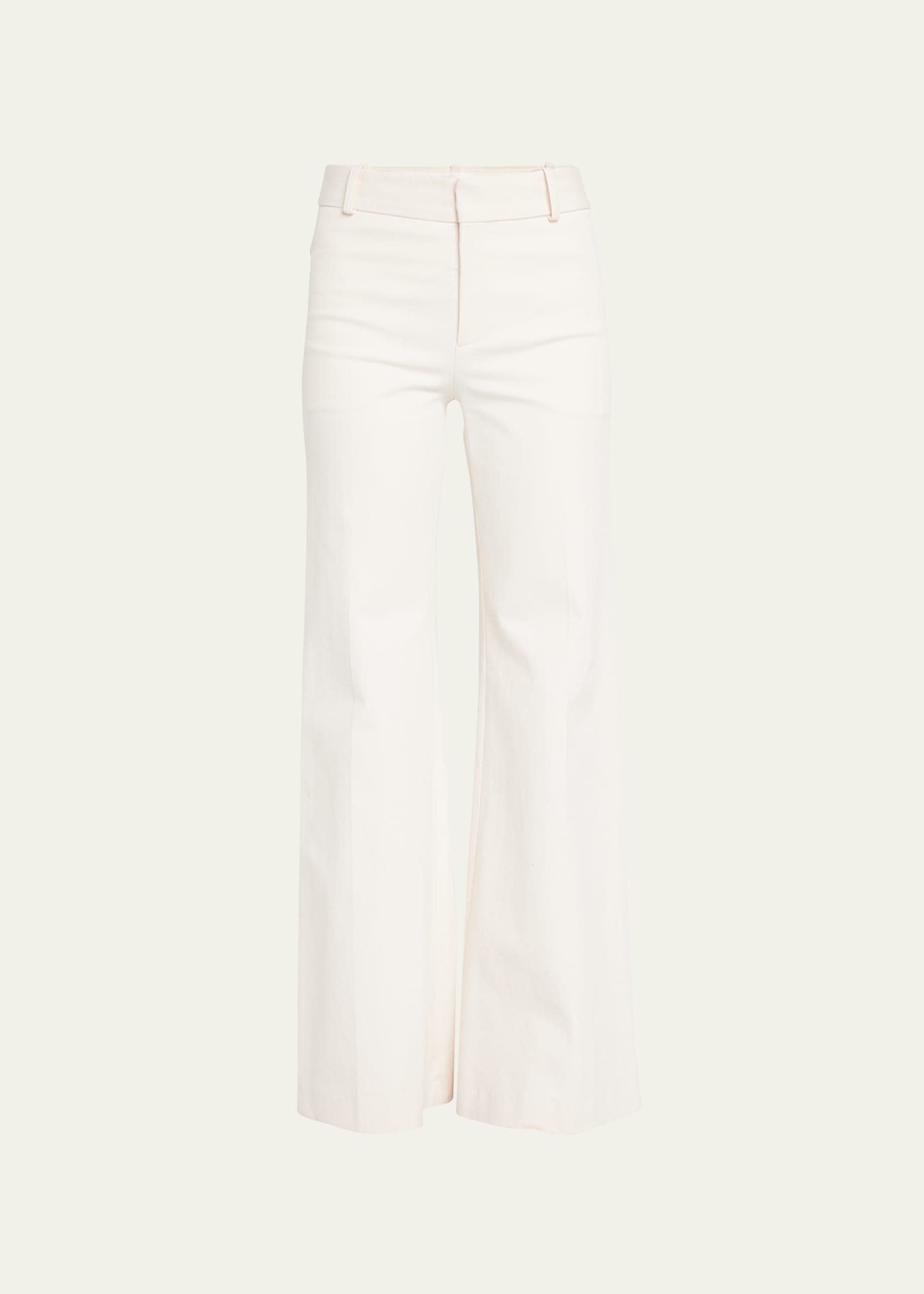 Shop Frame Le Palazzo Trousers In Bone