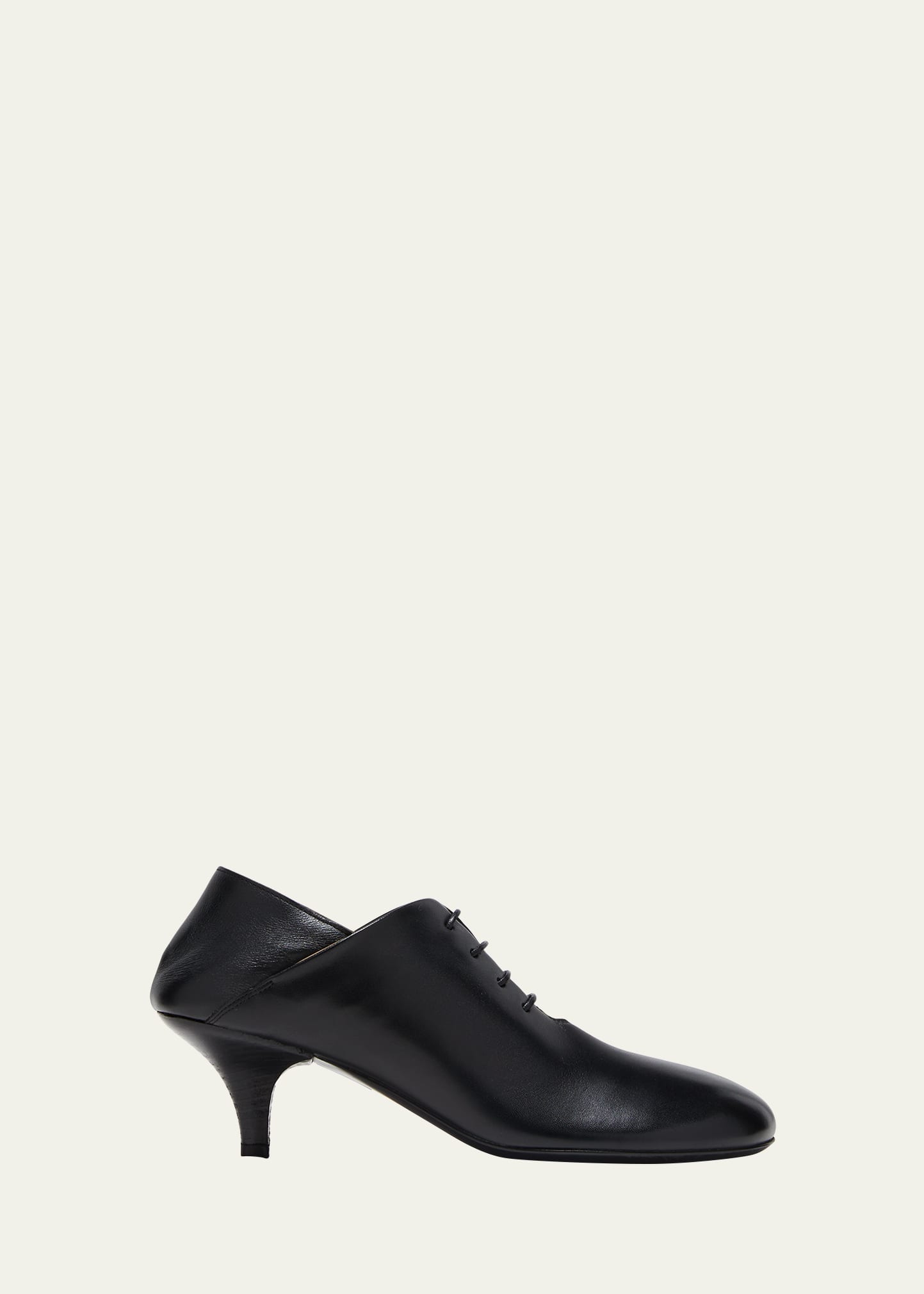 Marsèll Spilla Calfskin Lace-up Loafer Pumps In Black
