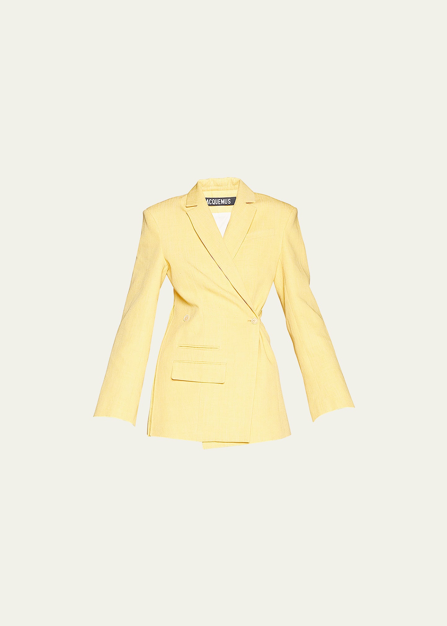 Jacquemus La Veste Tibau Crossover Blazer In Yellow