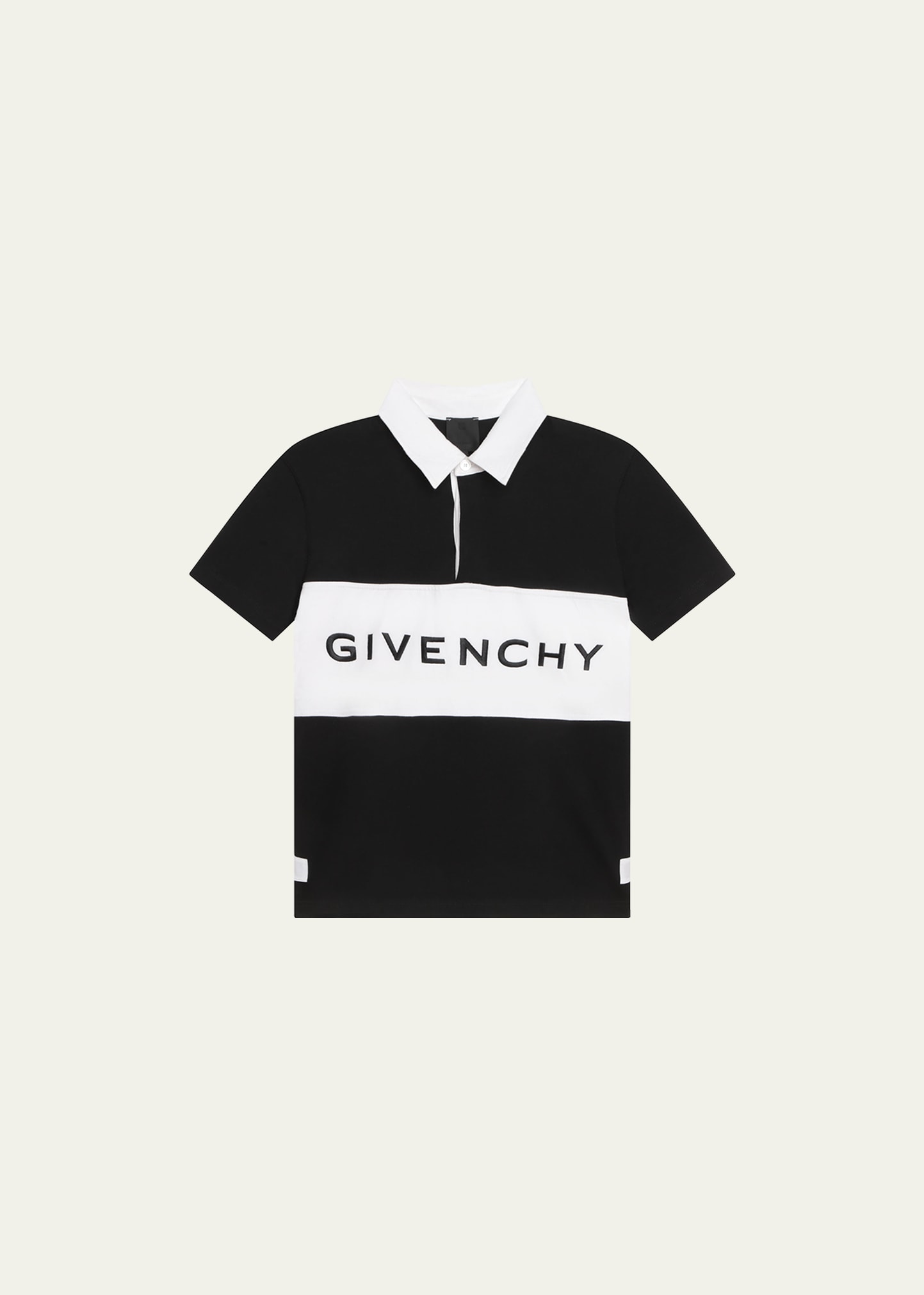 Kids Logo Panelled Cotton Polo Shirt 14 Years In Black