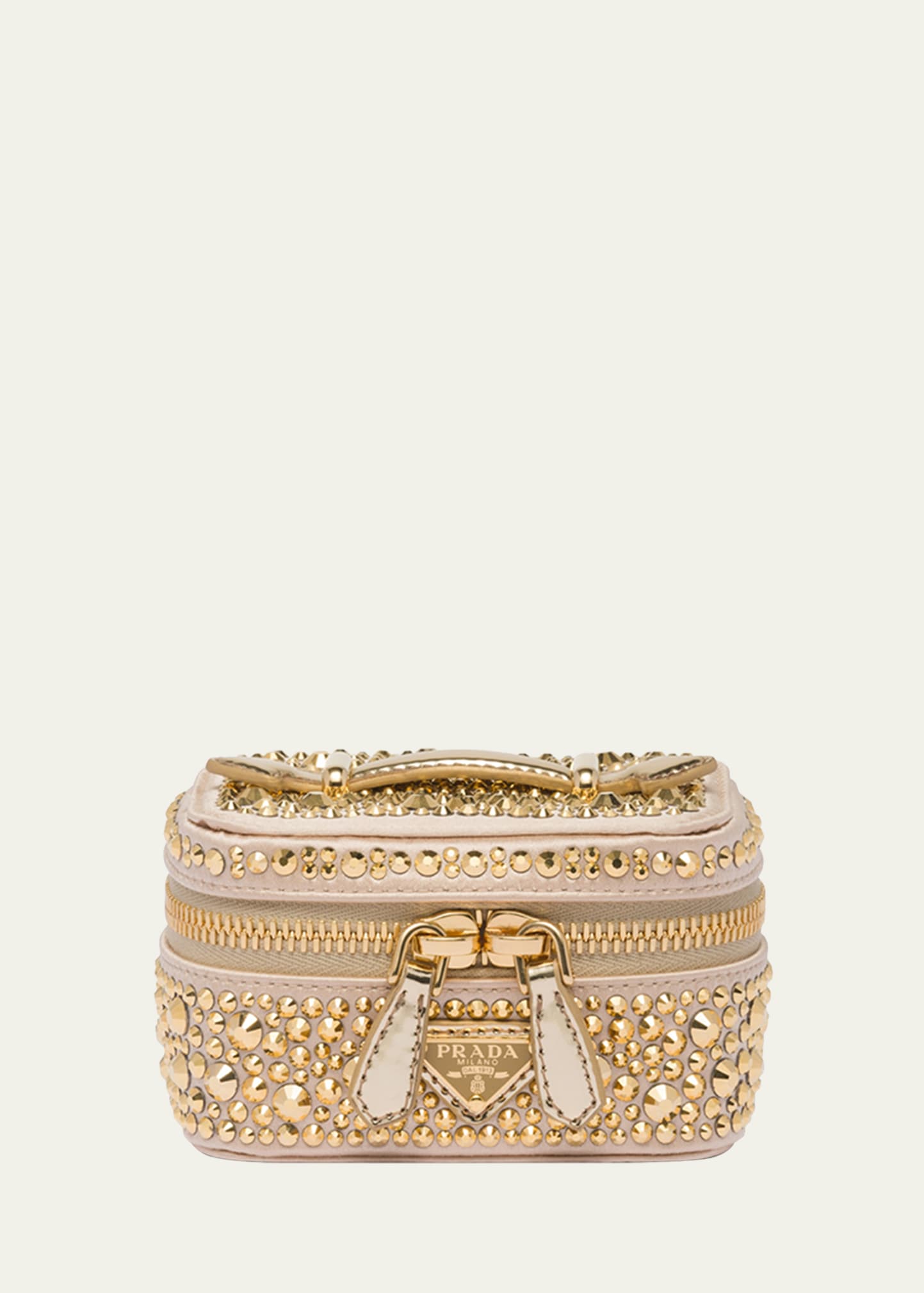 Prada Small Degrade Crystal Vanity Case In F0522 Platino