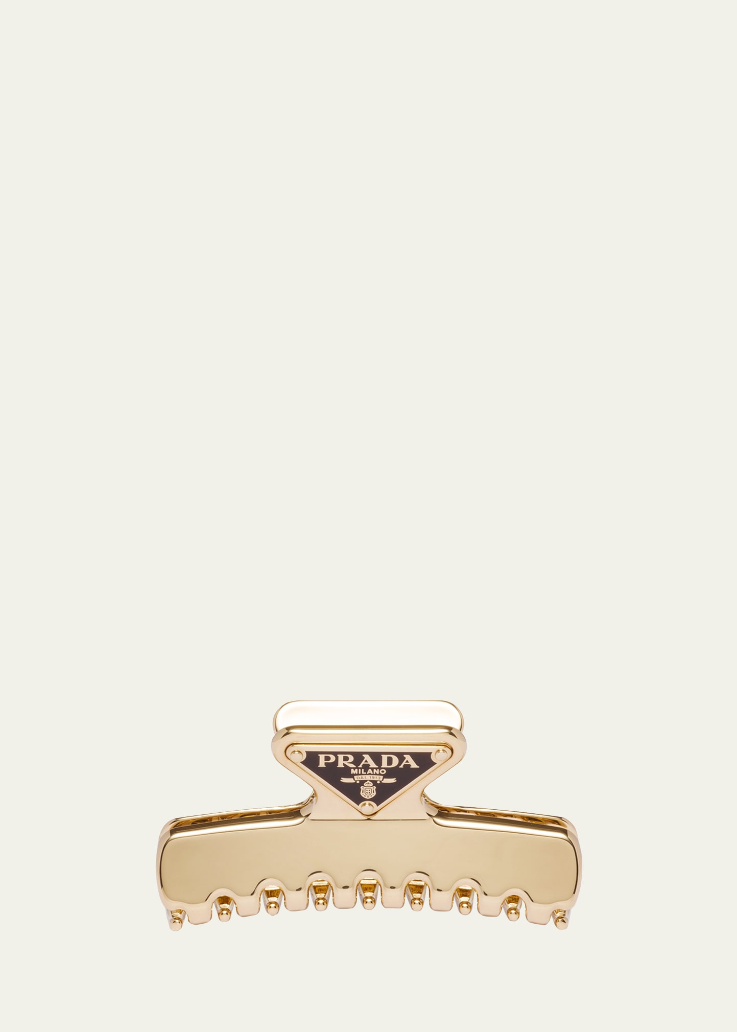 Prada Triangular Claw Clip Hair Accessory In F0056 Oro