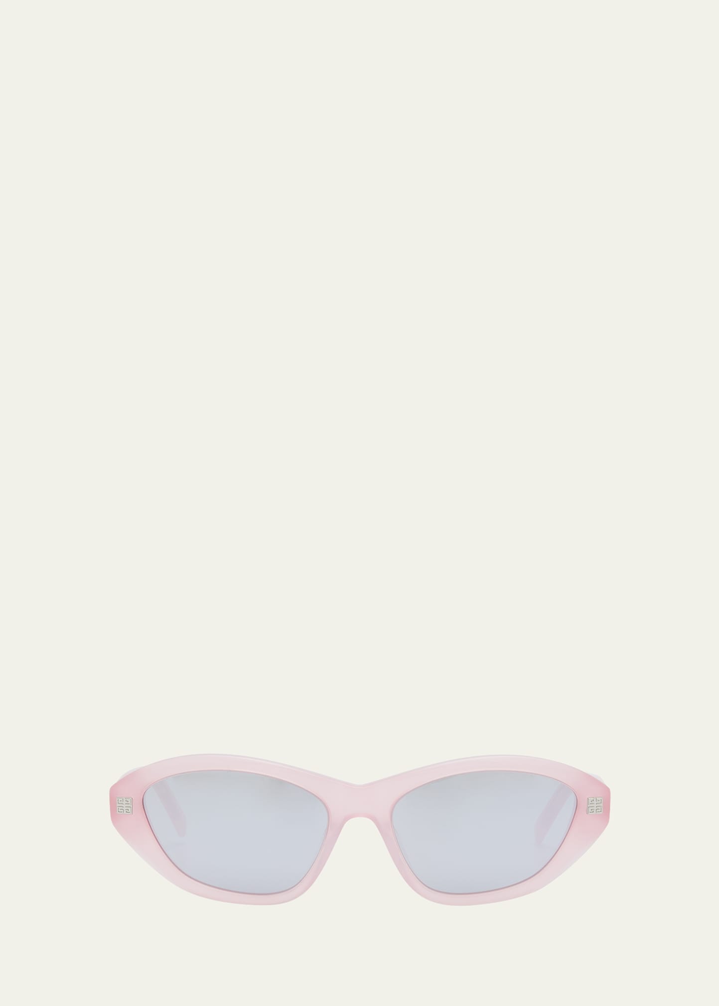 Shop Givenchy 4g Logo Acetate Cat-eye Sunglasses In Shiny Pink Smoke