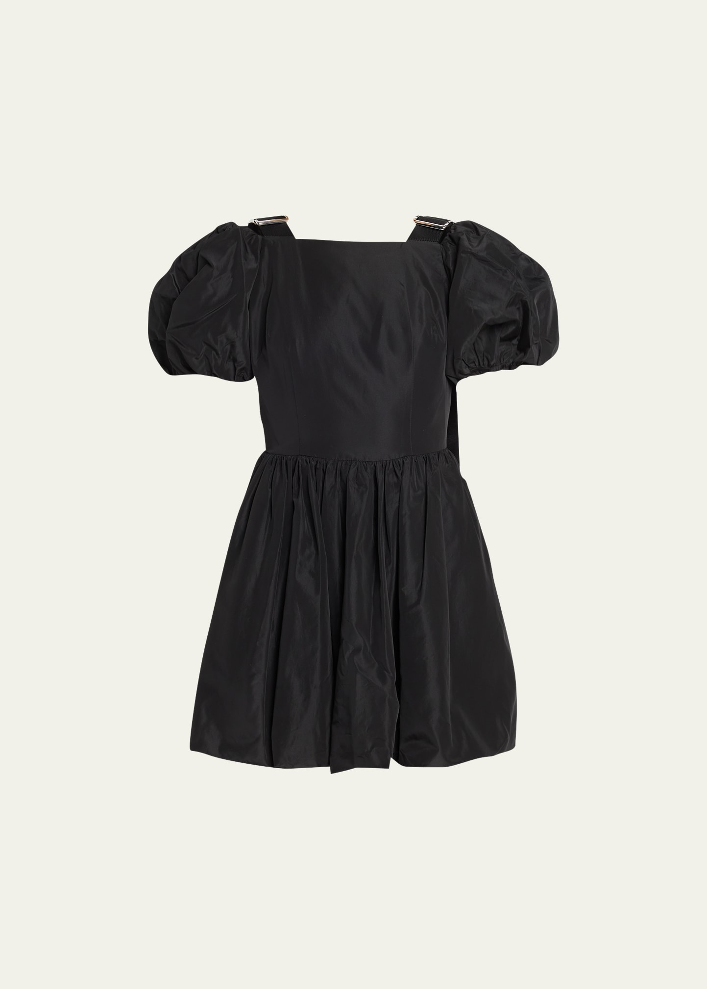 Simone Rocha Puff-sleeve Mini Dress With Slider Straps In Black