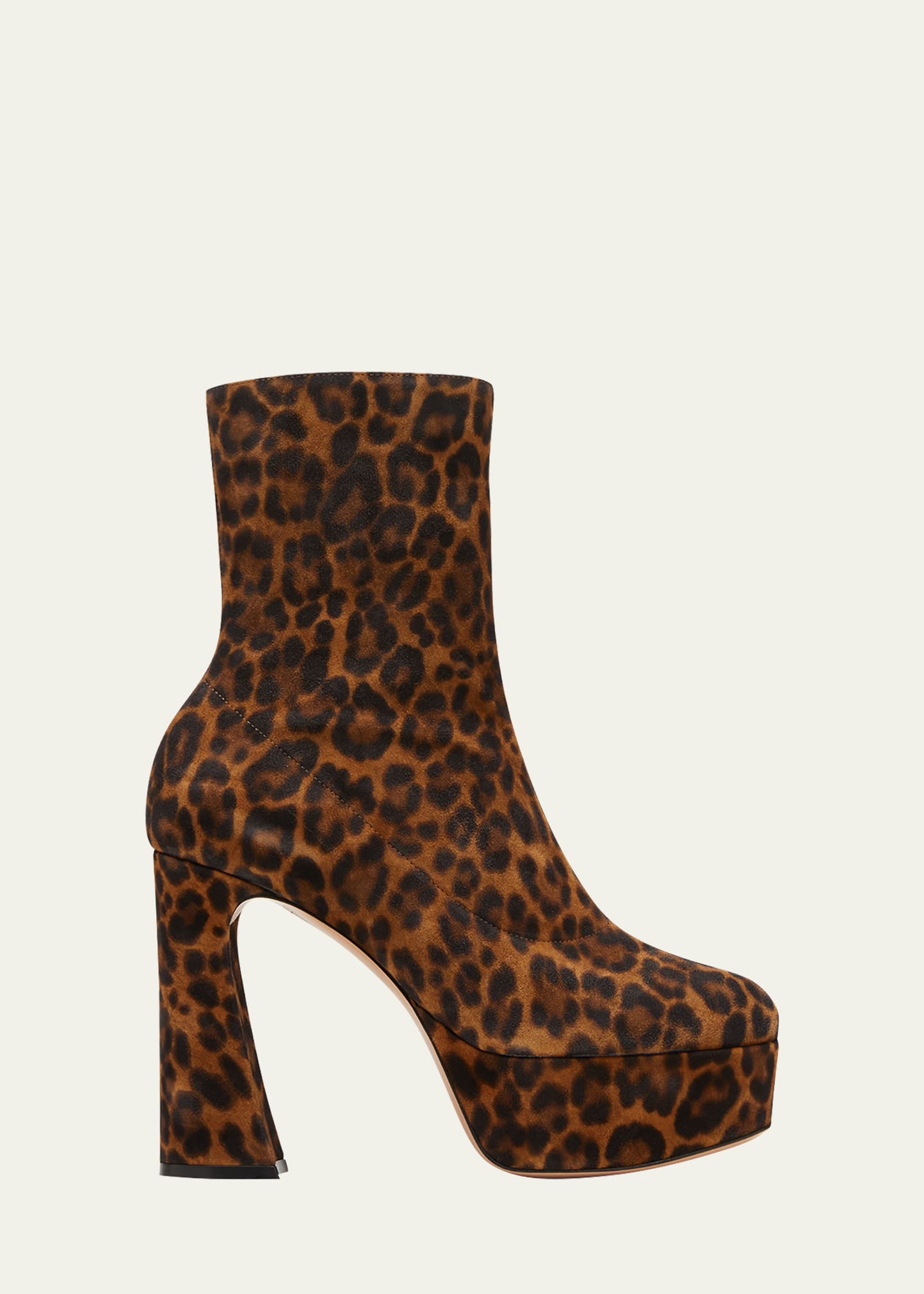 Gianvito Rossi Brown Holly Boots In Leopard Print