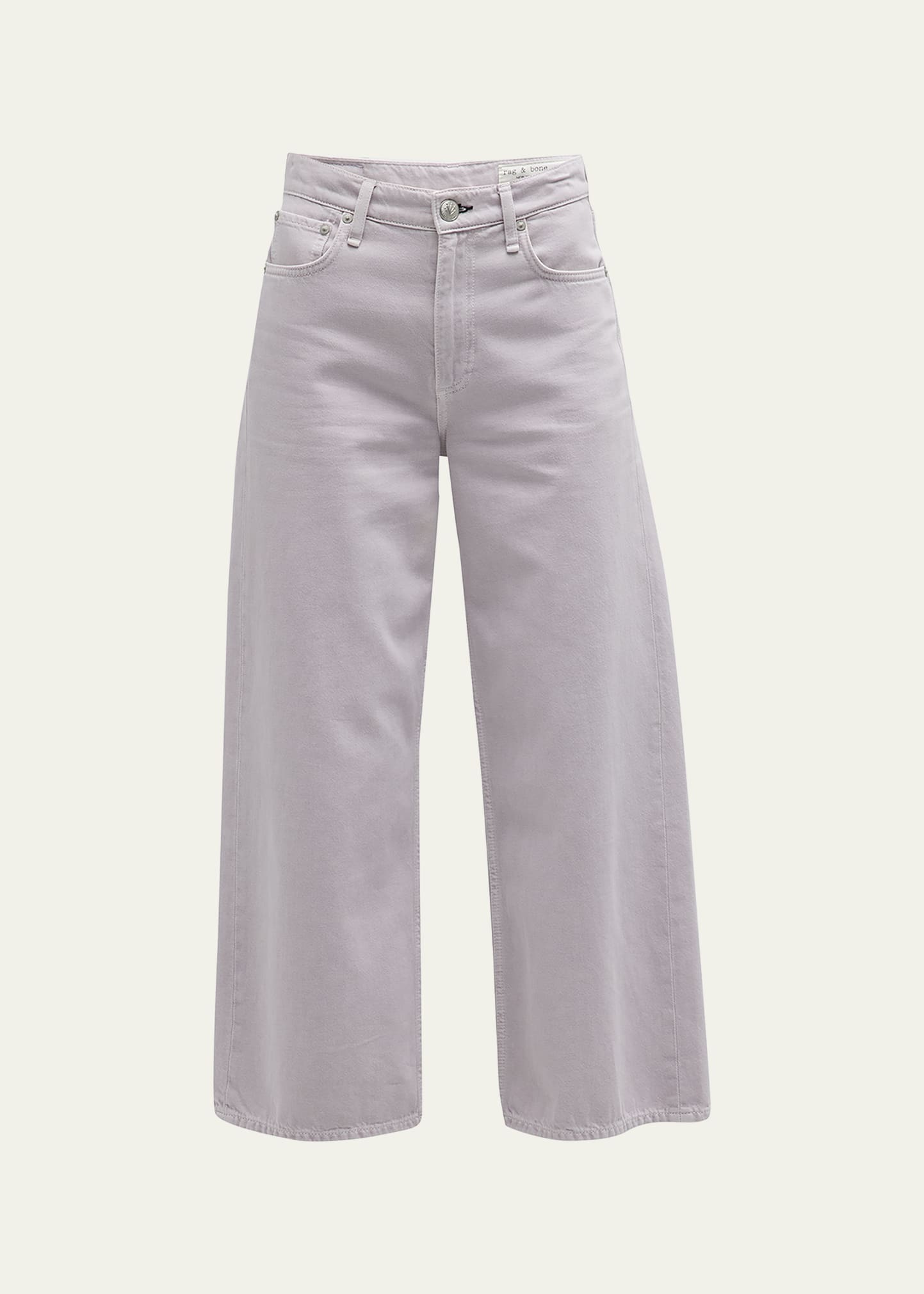 Shop Rag & Bone Andi Wide-leg Ankle Jeans In Lavender