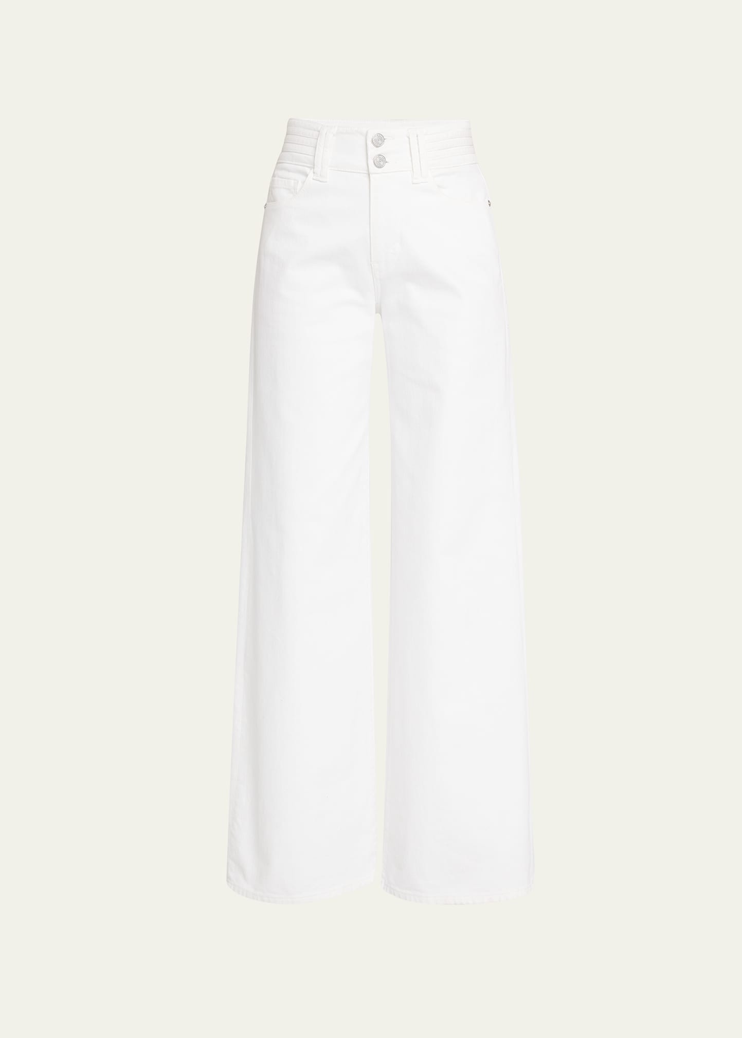 Frame High Rise Le Palazzo Crop Jean In Au Natural Clean Raw After In Blanc