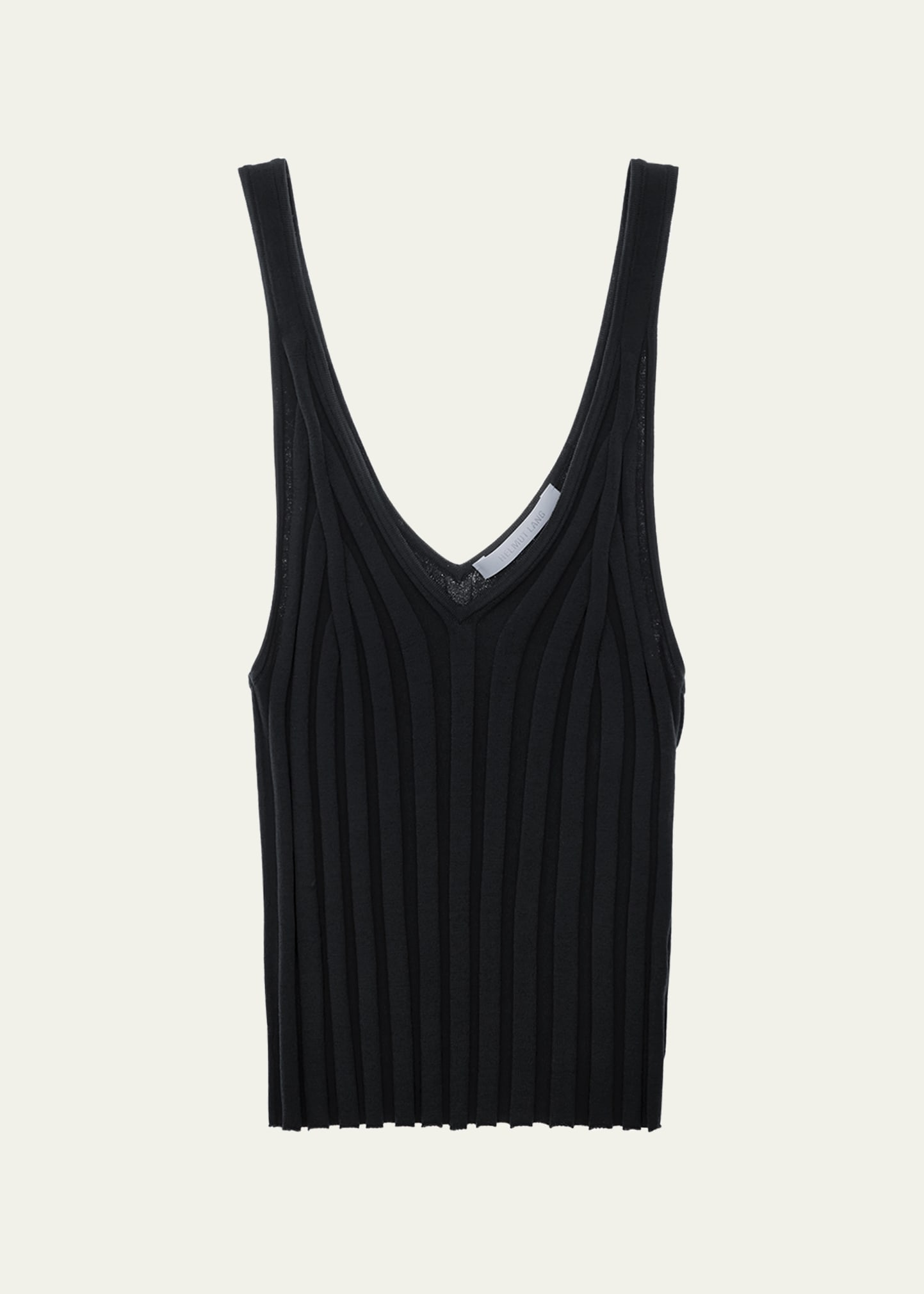 Helmut Lang Angela V-neck Knitted Top In Black