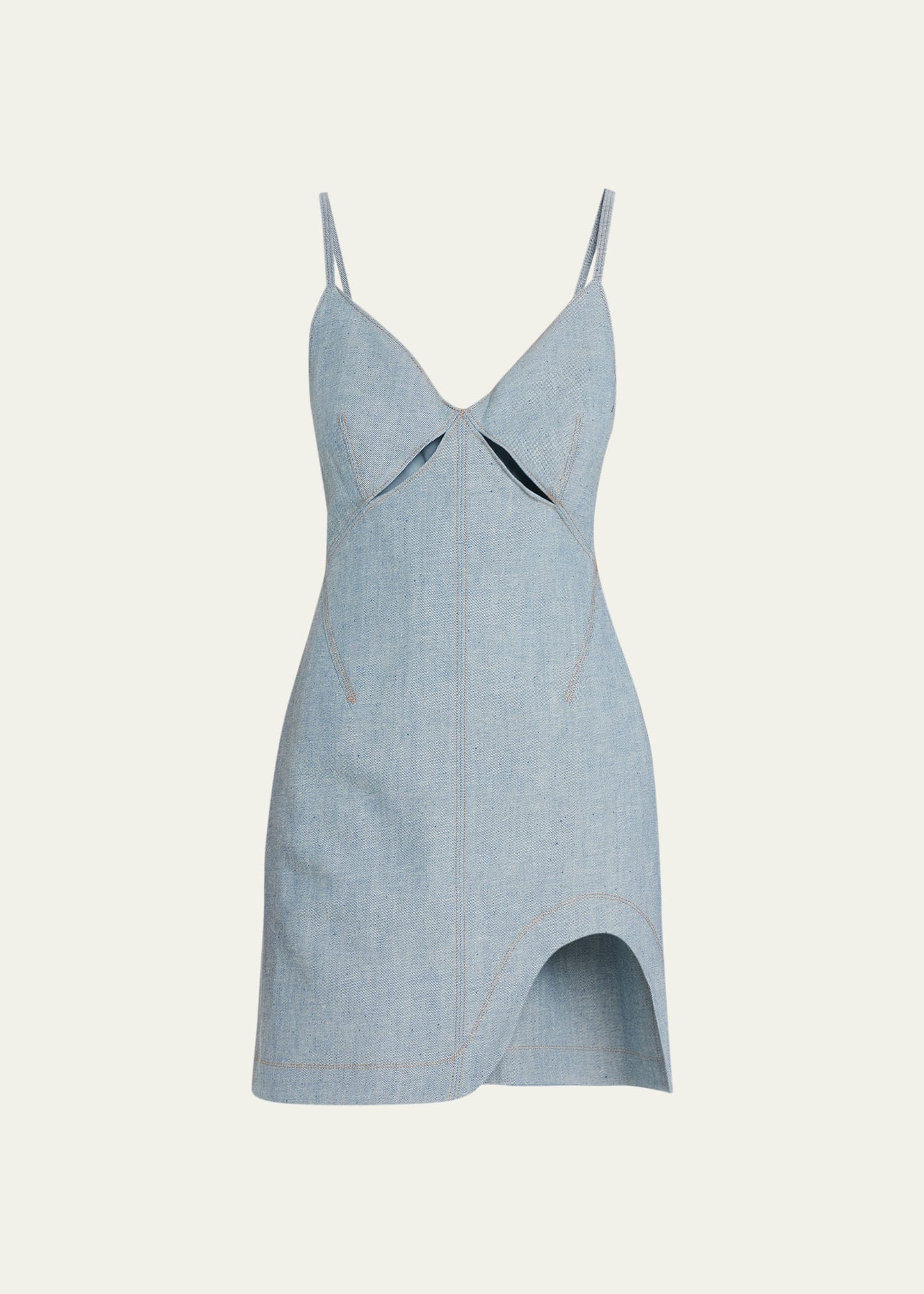 Kelly Denim Mini Dress w/ Cutouts