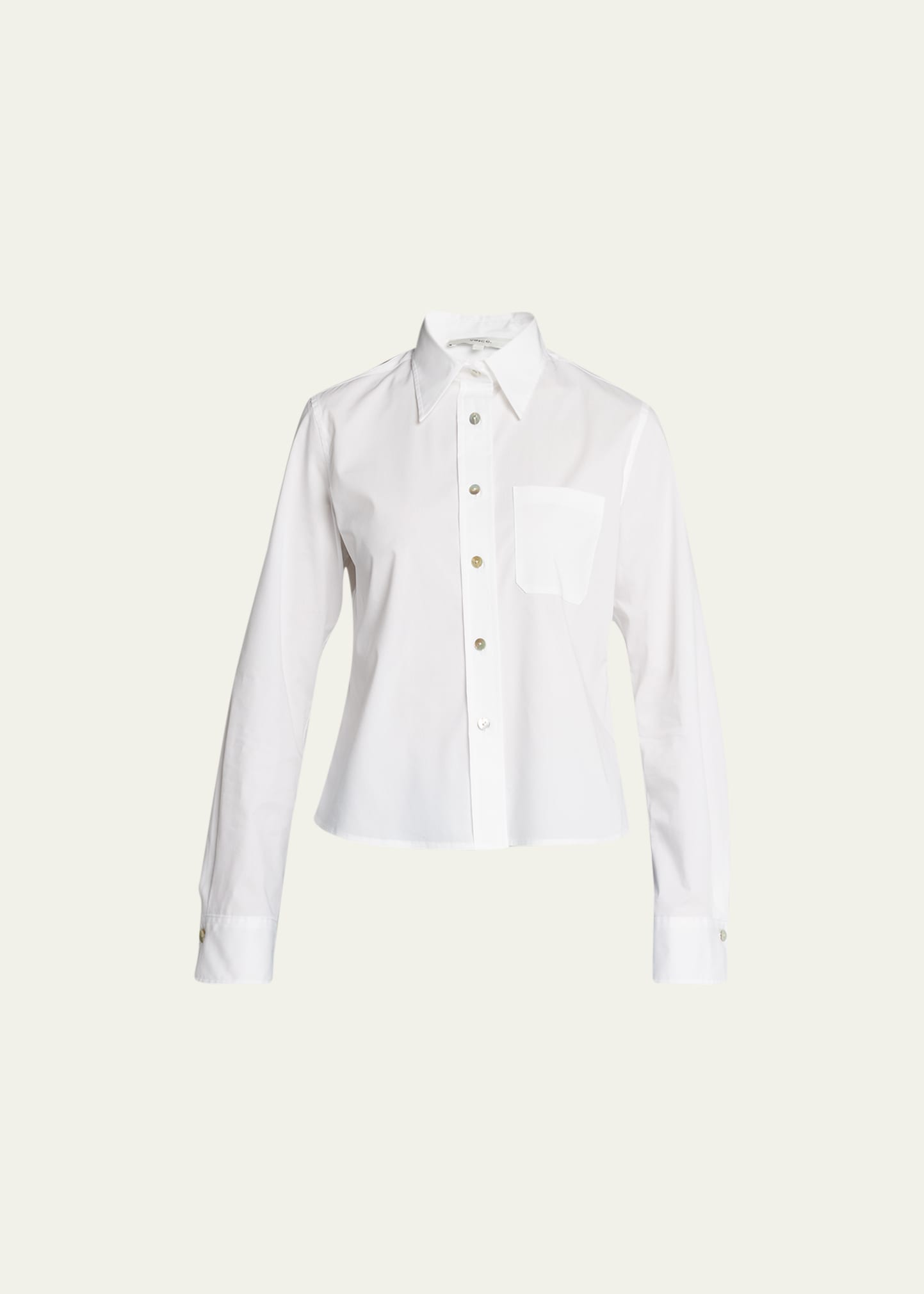 VINCE SLIM-FITTED BUTTON-FRONT SHIRT
