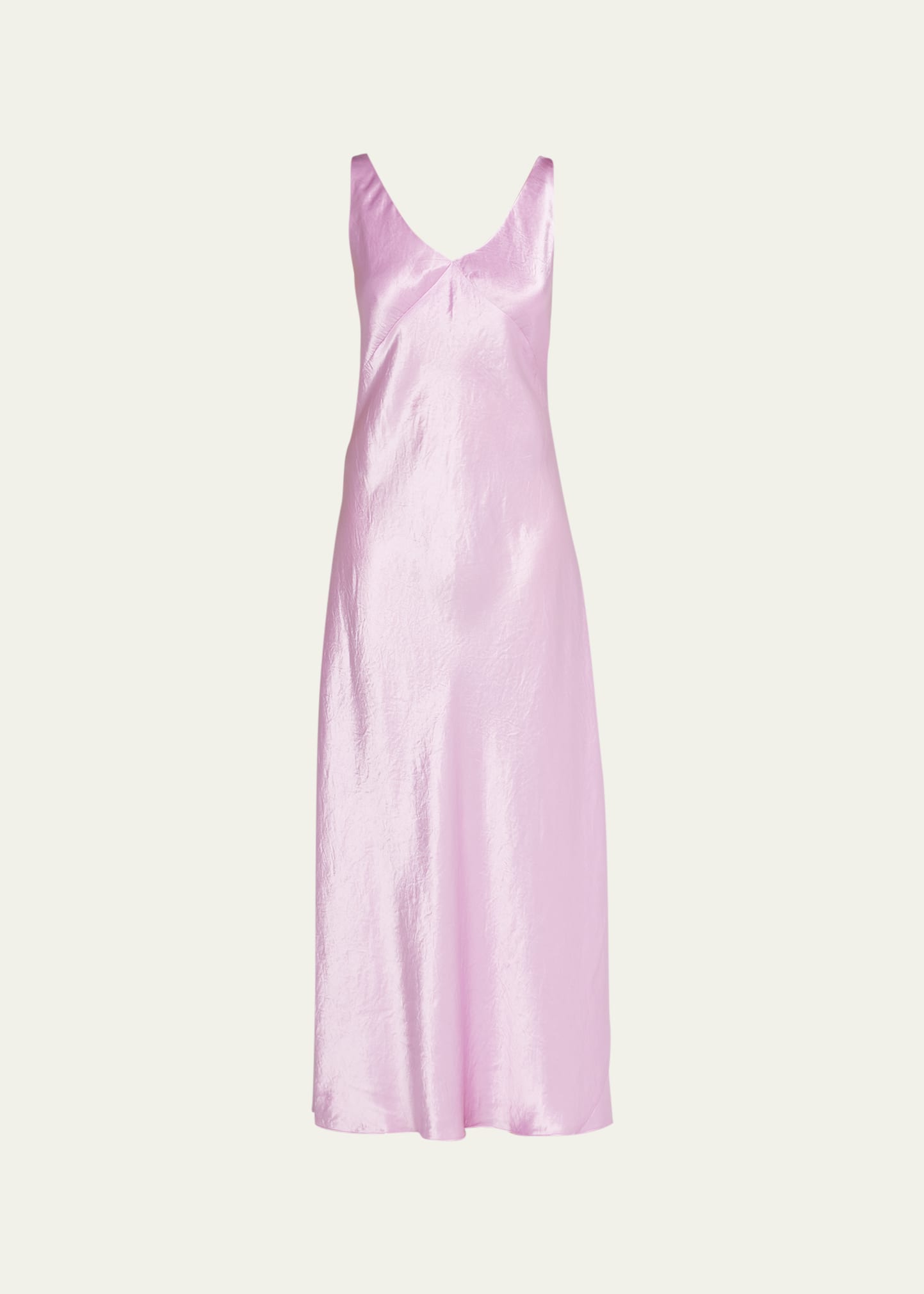 Vince V-neck Sleeveless Maxi Slip Dress In Petal Nectar